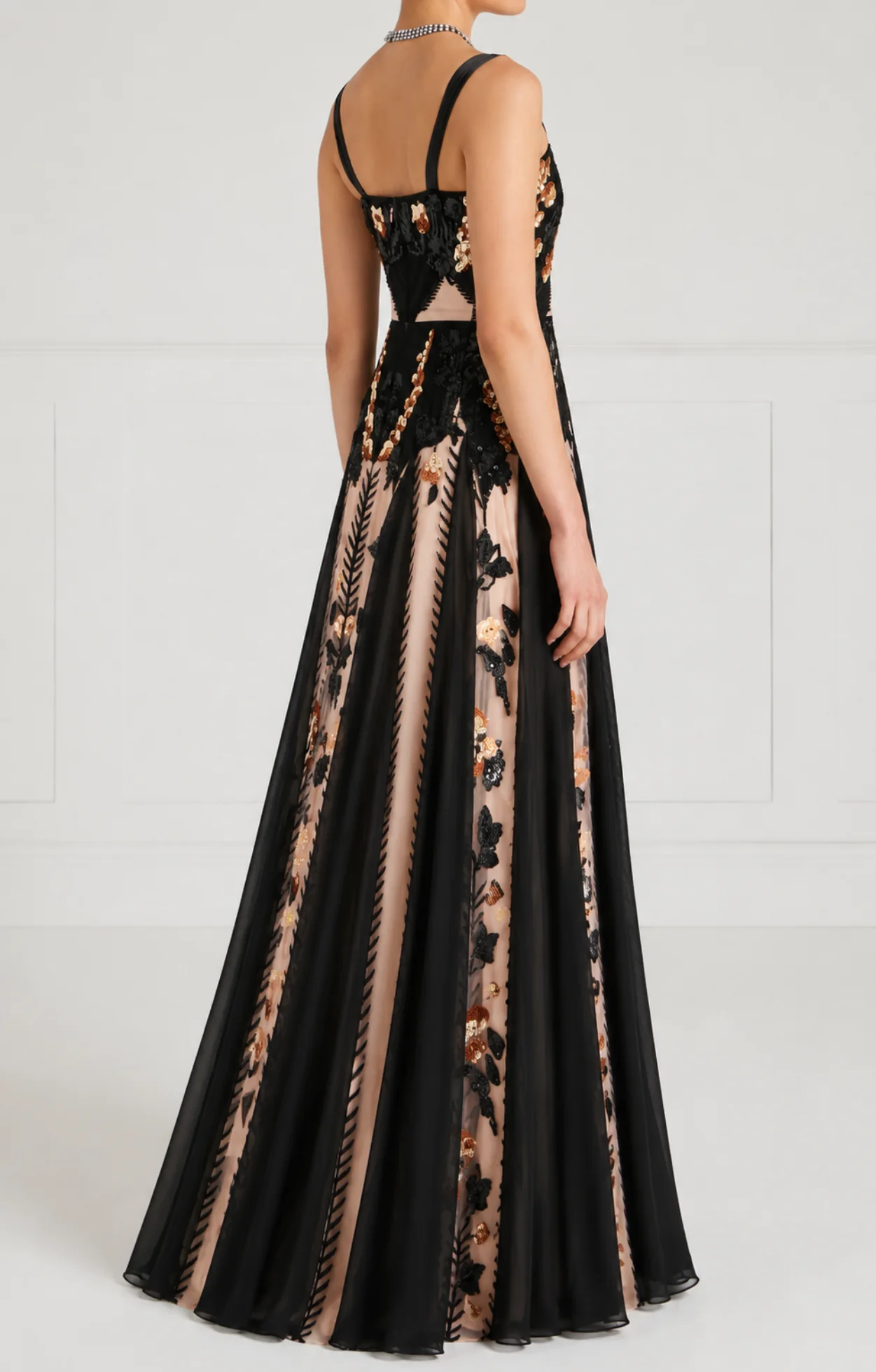 Gilded Strappy Gown - Almond - Image 3