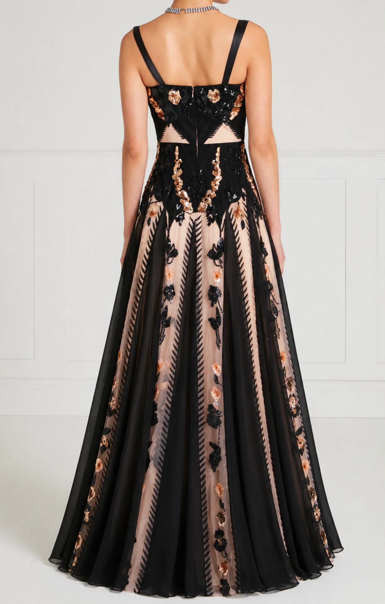 Gilded Strappy Gown - Almond - Image 4