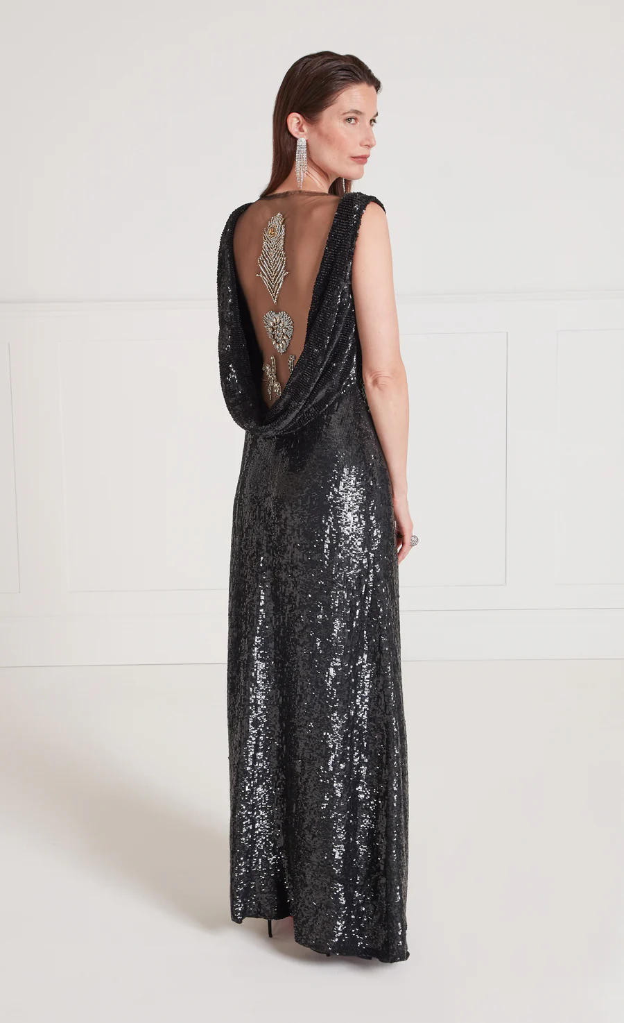 Adalina Sequin Gown - Black - Image 4