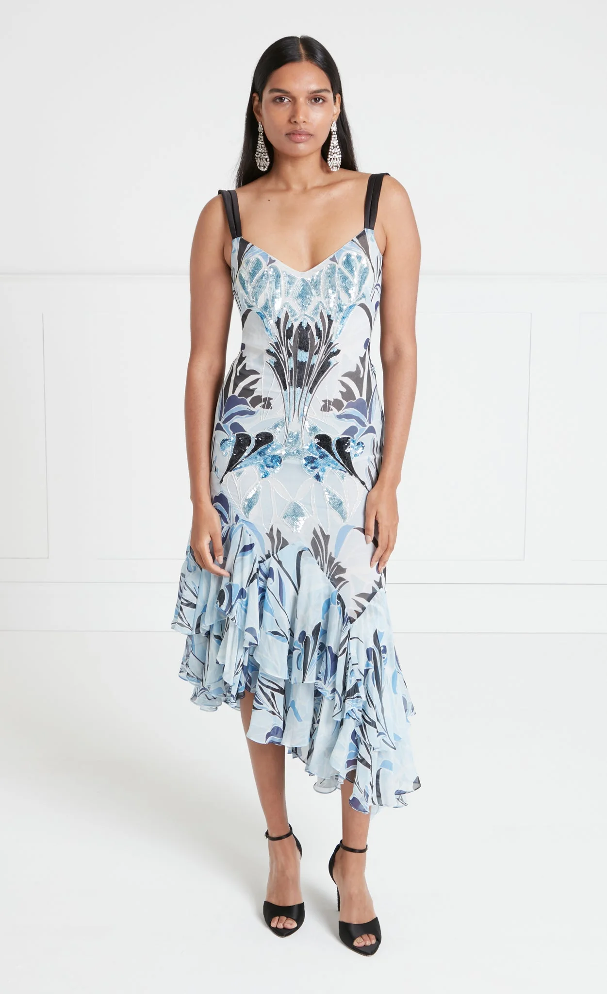 Alani Ruffle Dress - Blue - Image 2