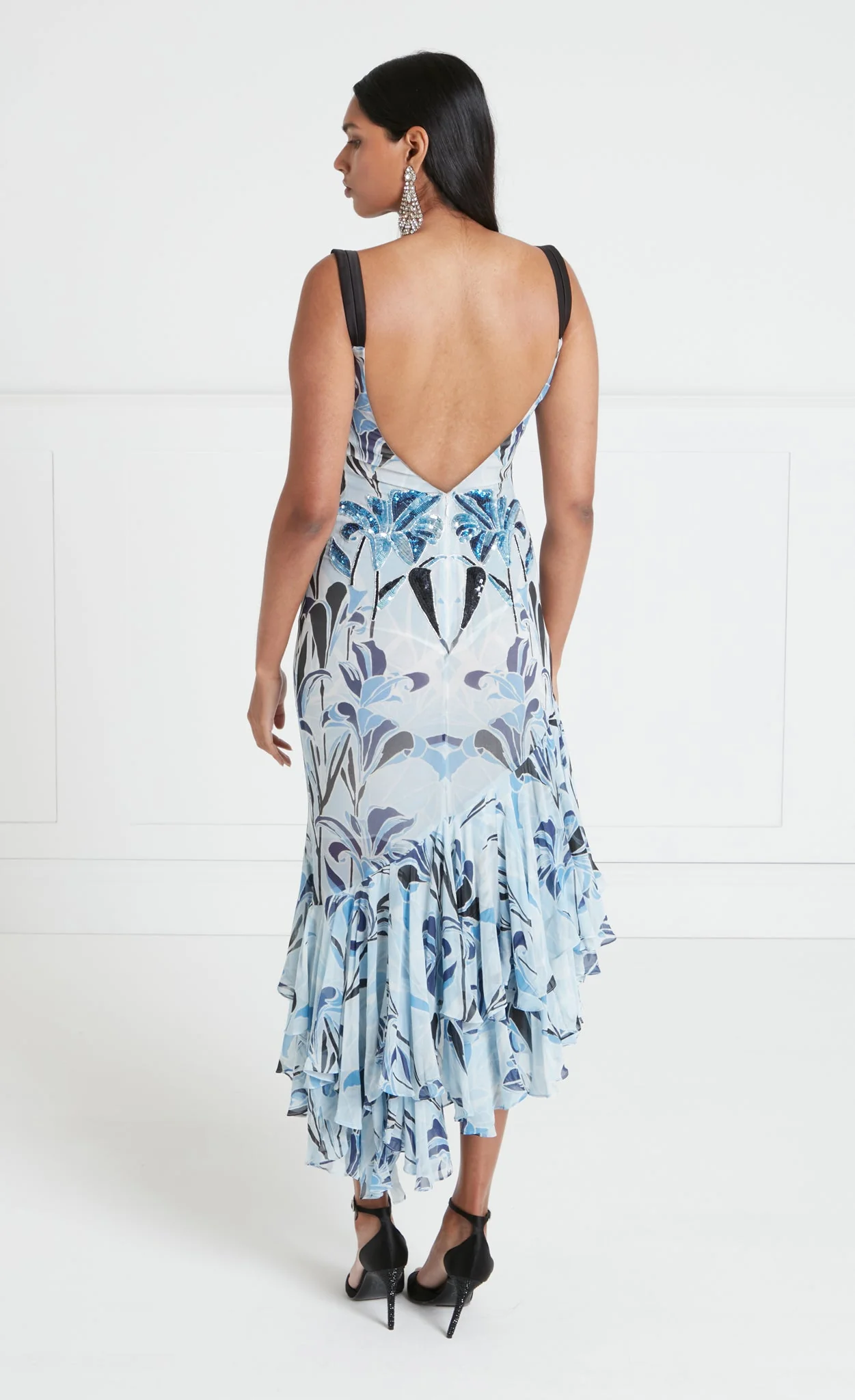 Alani Ruffle Dress - Blue - Image 4