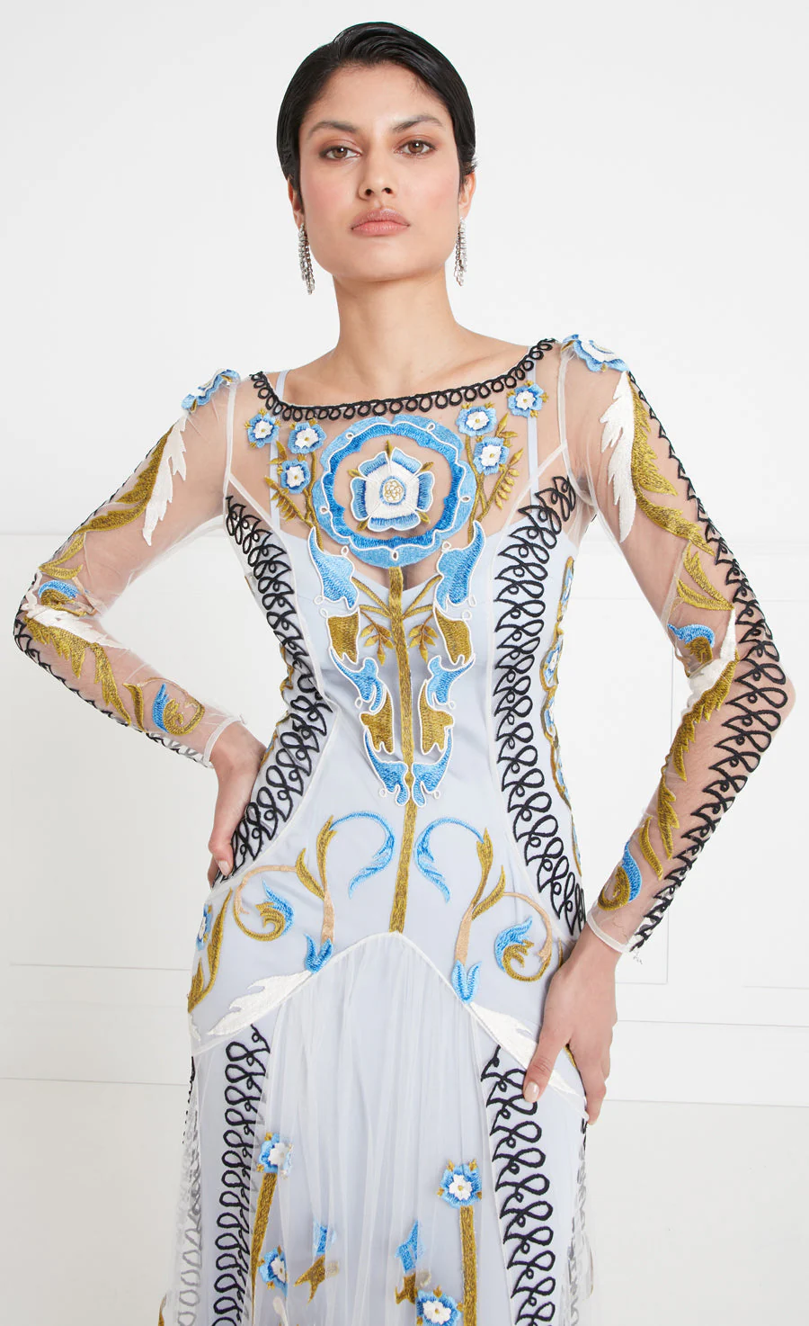 Alessia Sleeved Dress - Halogen Blue - Image 5