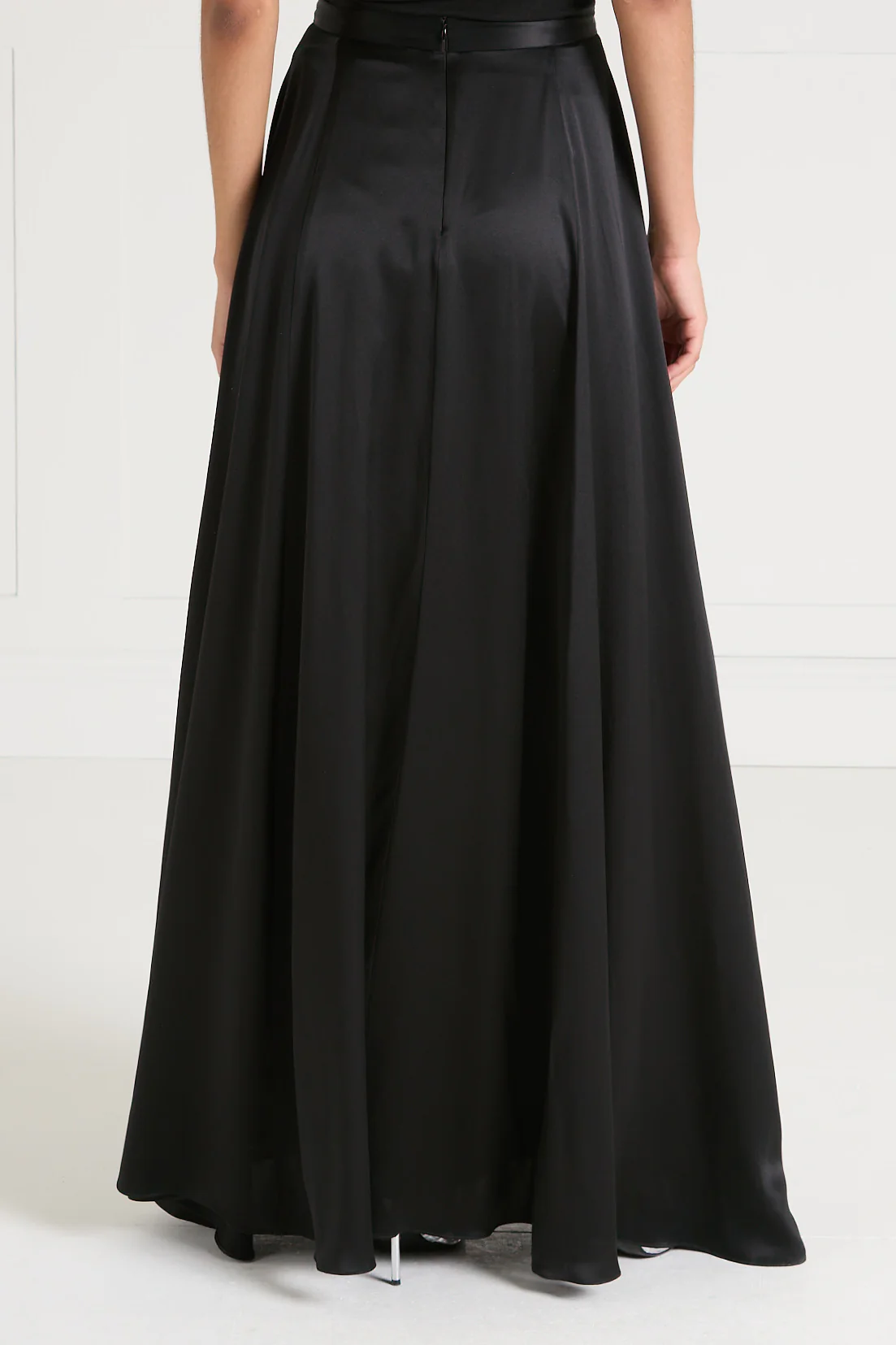Amerie Satin Skirt - Black - Image 5
