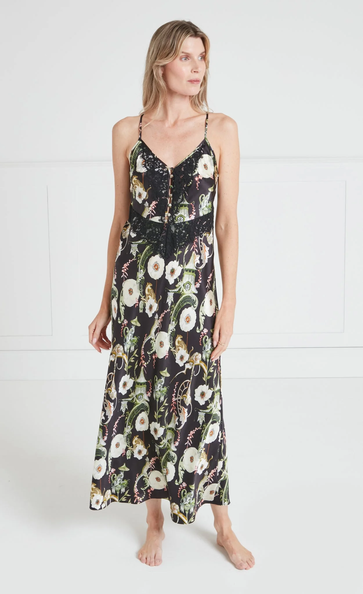 Aphrodite Slip Dress - Black & Dark Euphoria - Image 3
