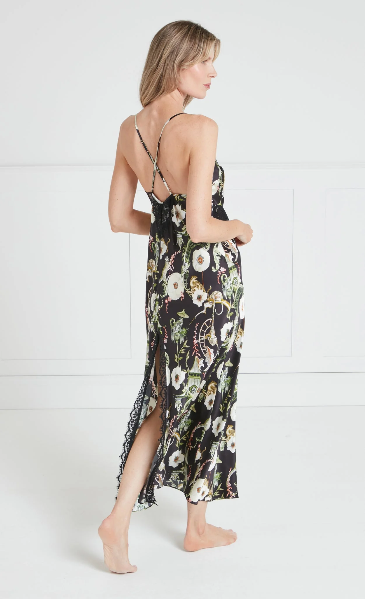 Aphrodite Slip Dress - Black & Dark Euphoria - Image 4