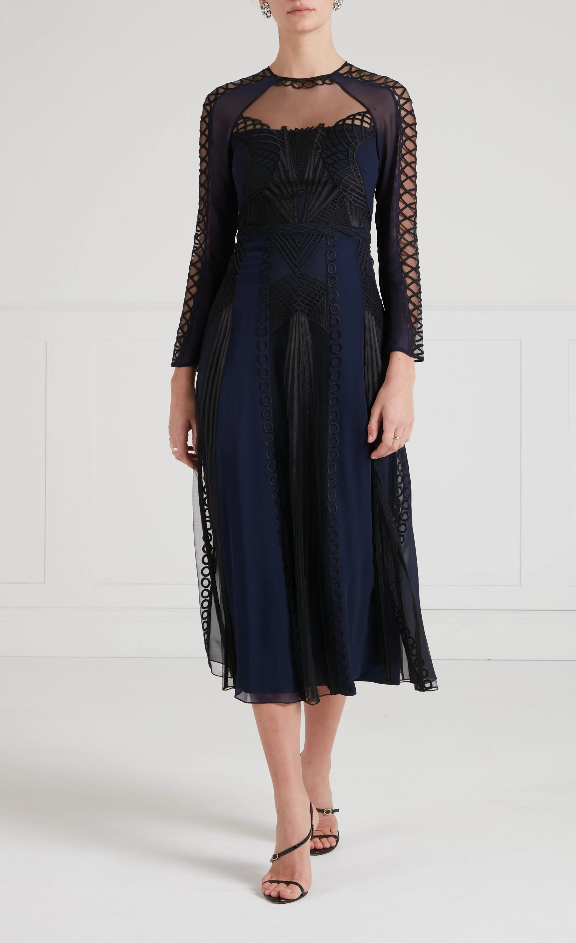 Ariel Sleeved Dress - Sapphire Blue - Image 2