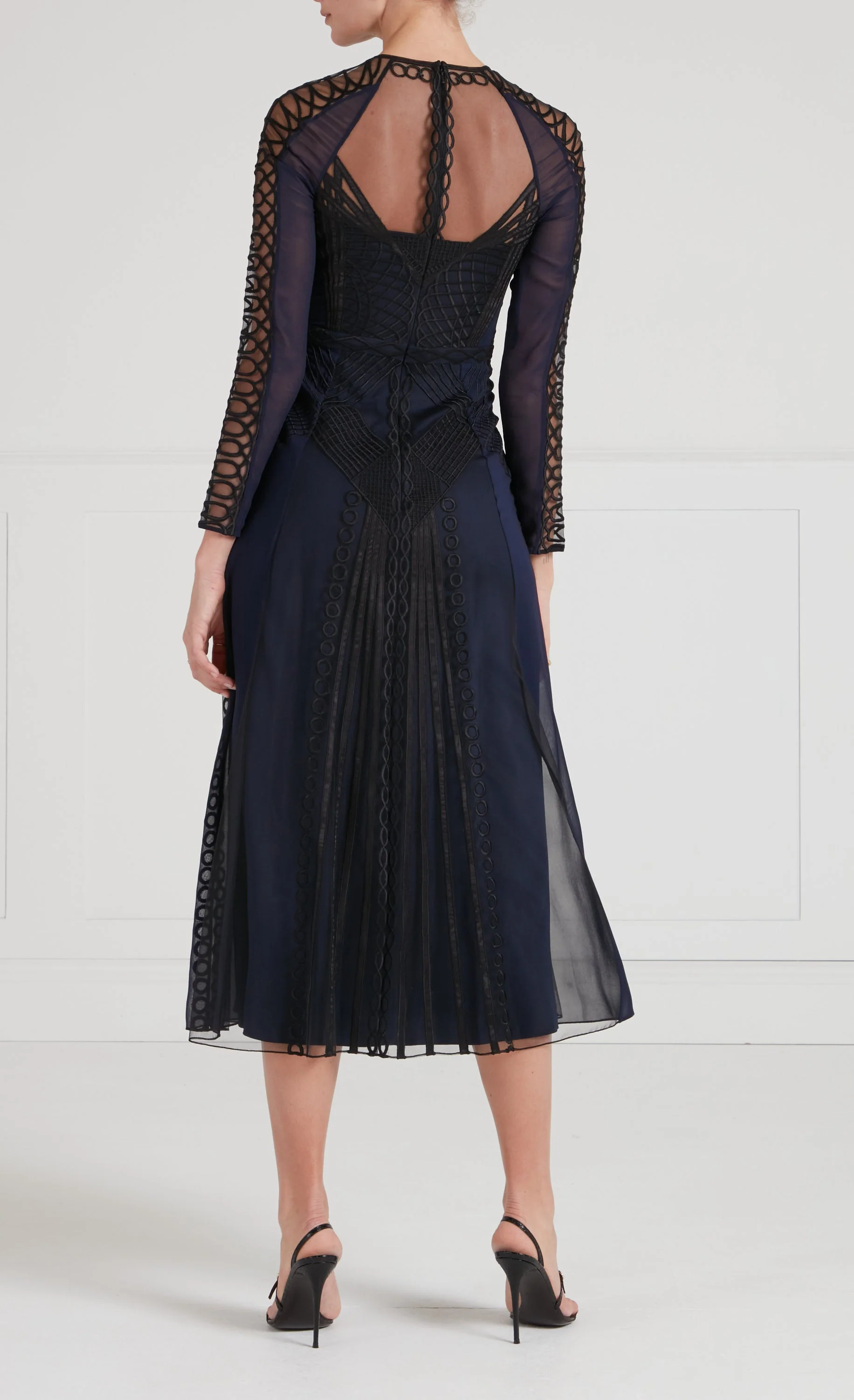 Ariel Sleeved Dress - Sapphire Blue - Image 3