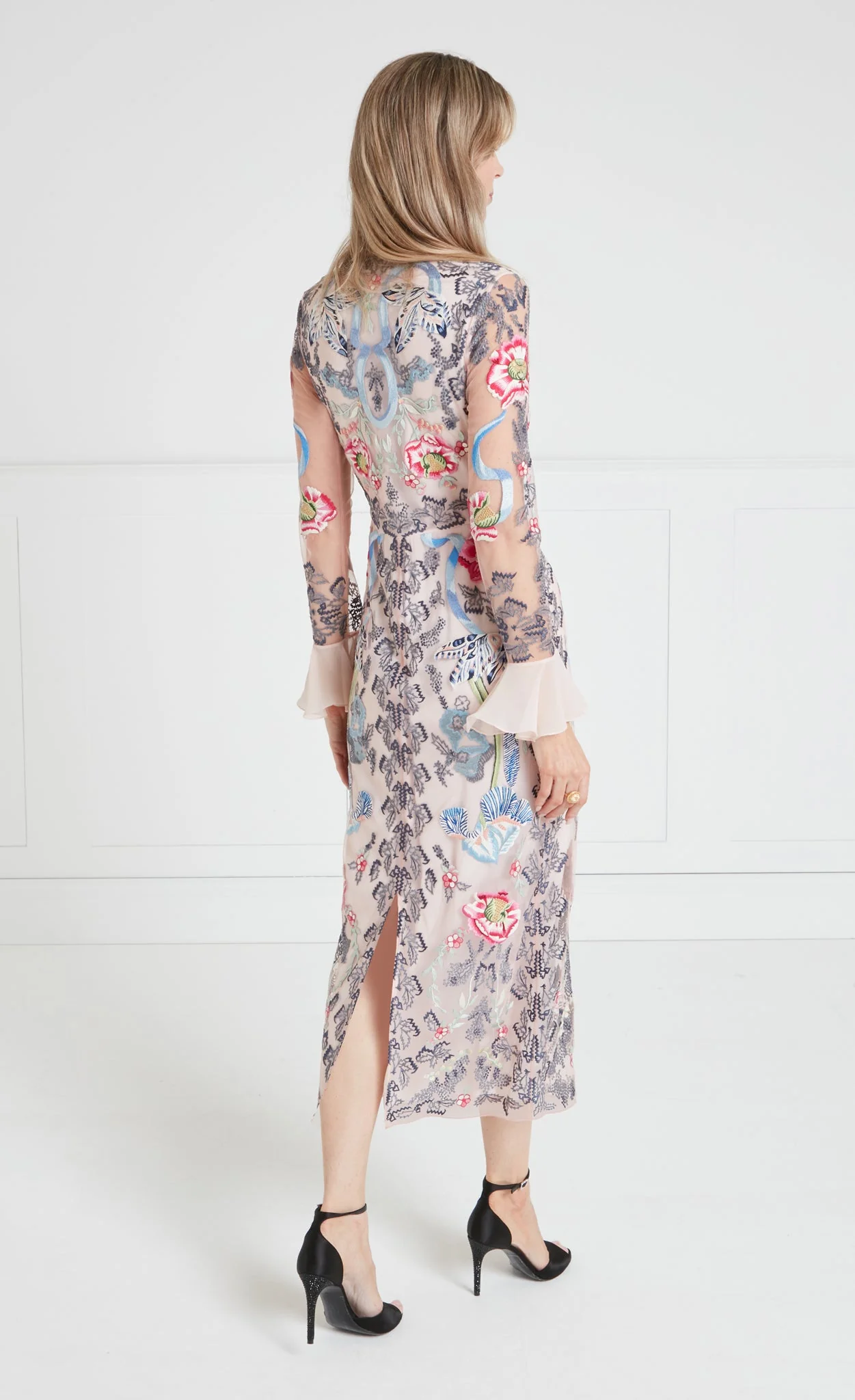 Bilbao Tie Dress - Rosewater - Image 4