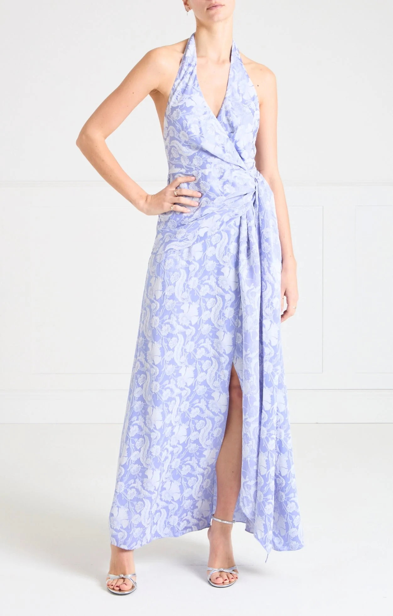 Celine Halter Dress - Lavender Blue - Image 3