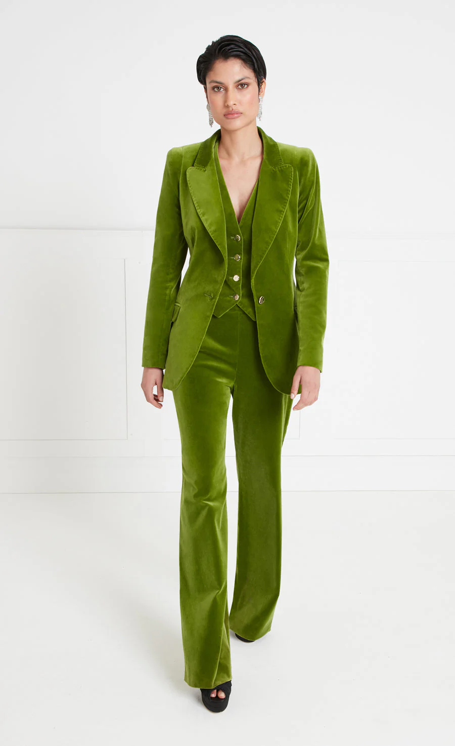 Clove Velvet Jacket - Chartreuse - Image 6
