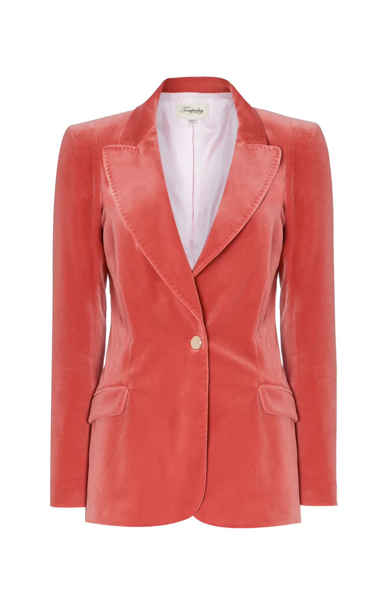 Clove Velvet Jacket - Coral