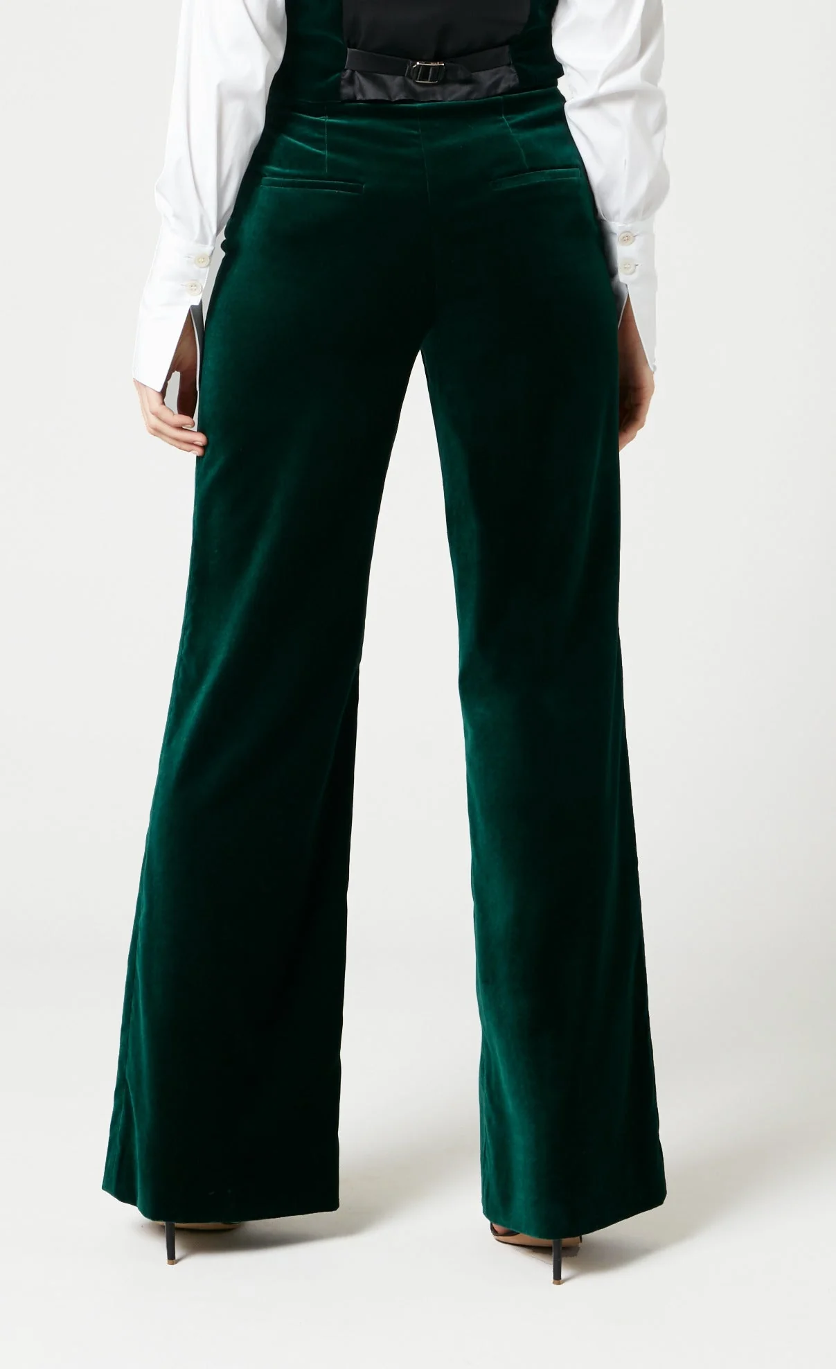 Clove Velvet Trousers - Emerald - Image 4