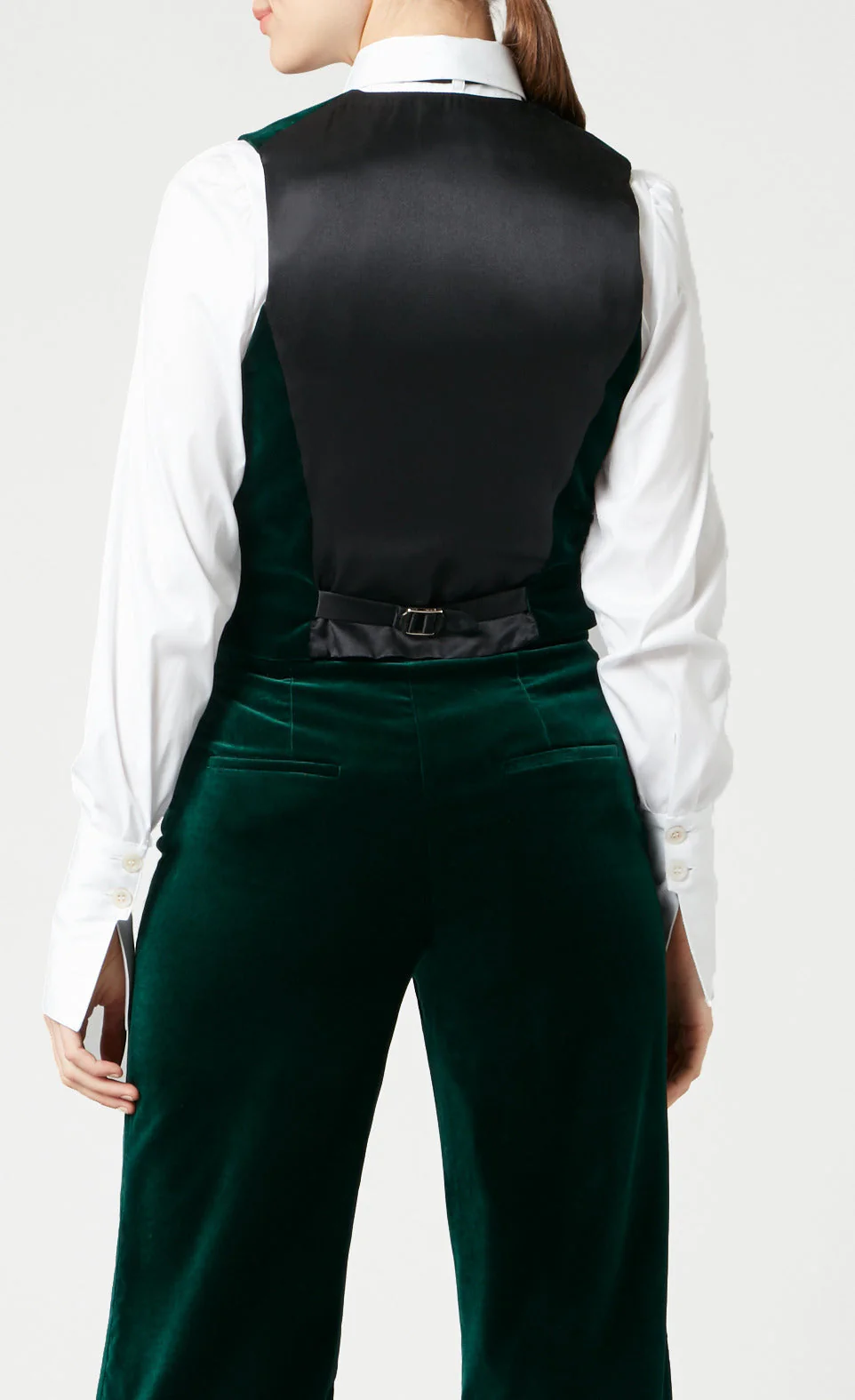 Clove Velvet Waistcoat - Emerald - Image 4