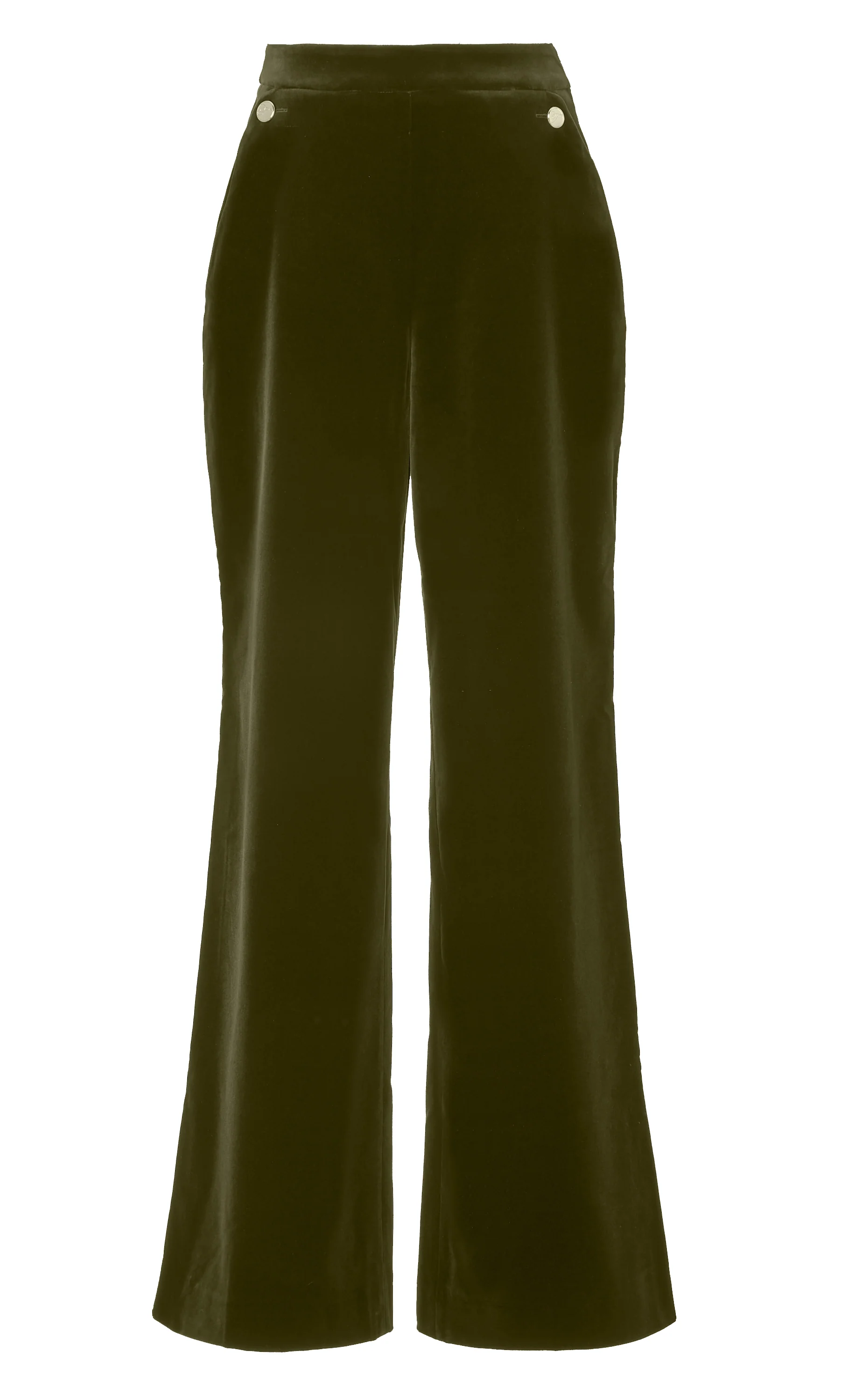 Clove Velvet Waisted Trousers - Militare