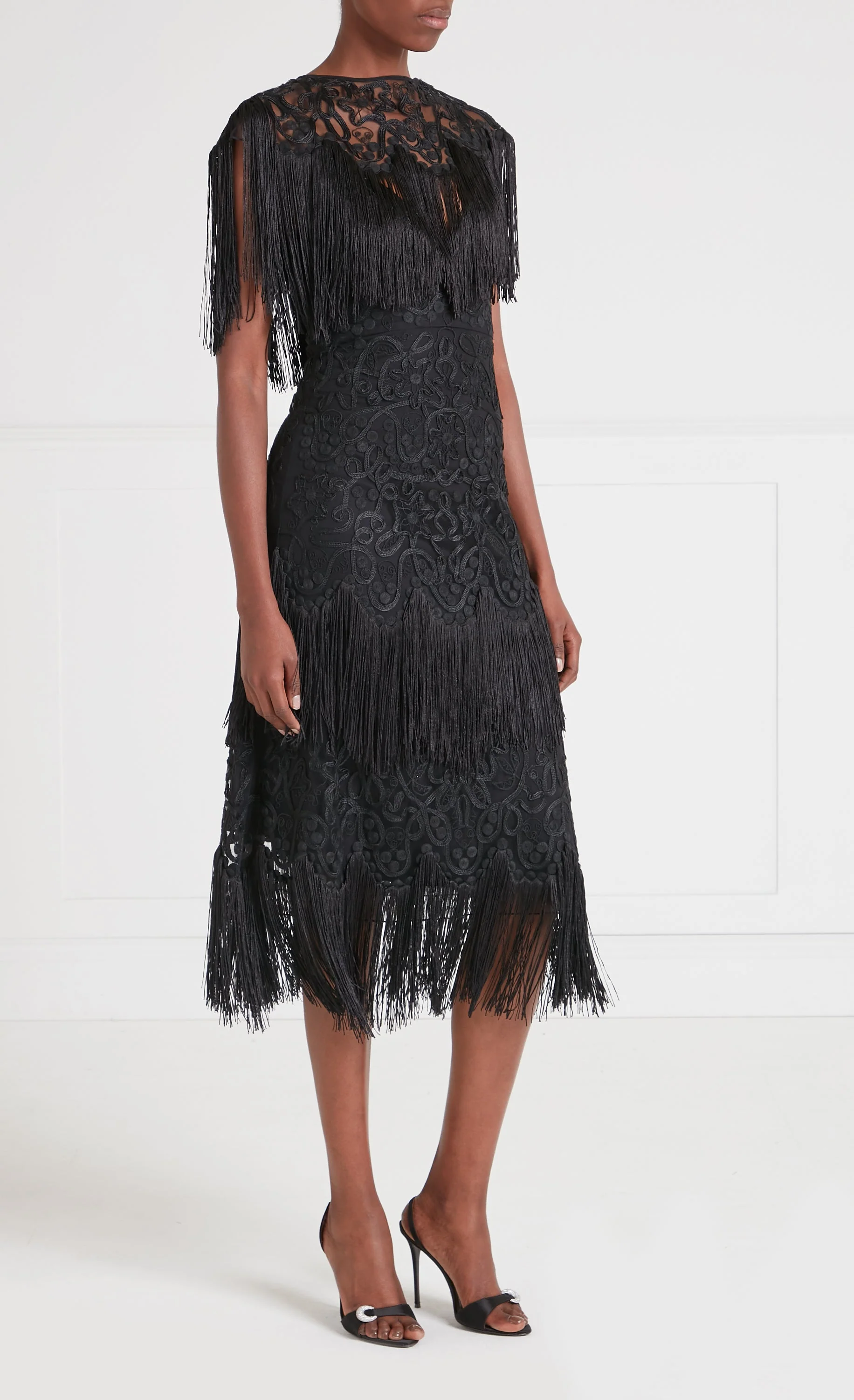 Cordelle Tassel Dress - Black - Image 4