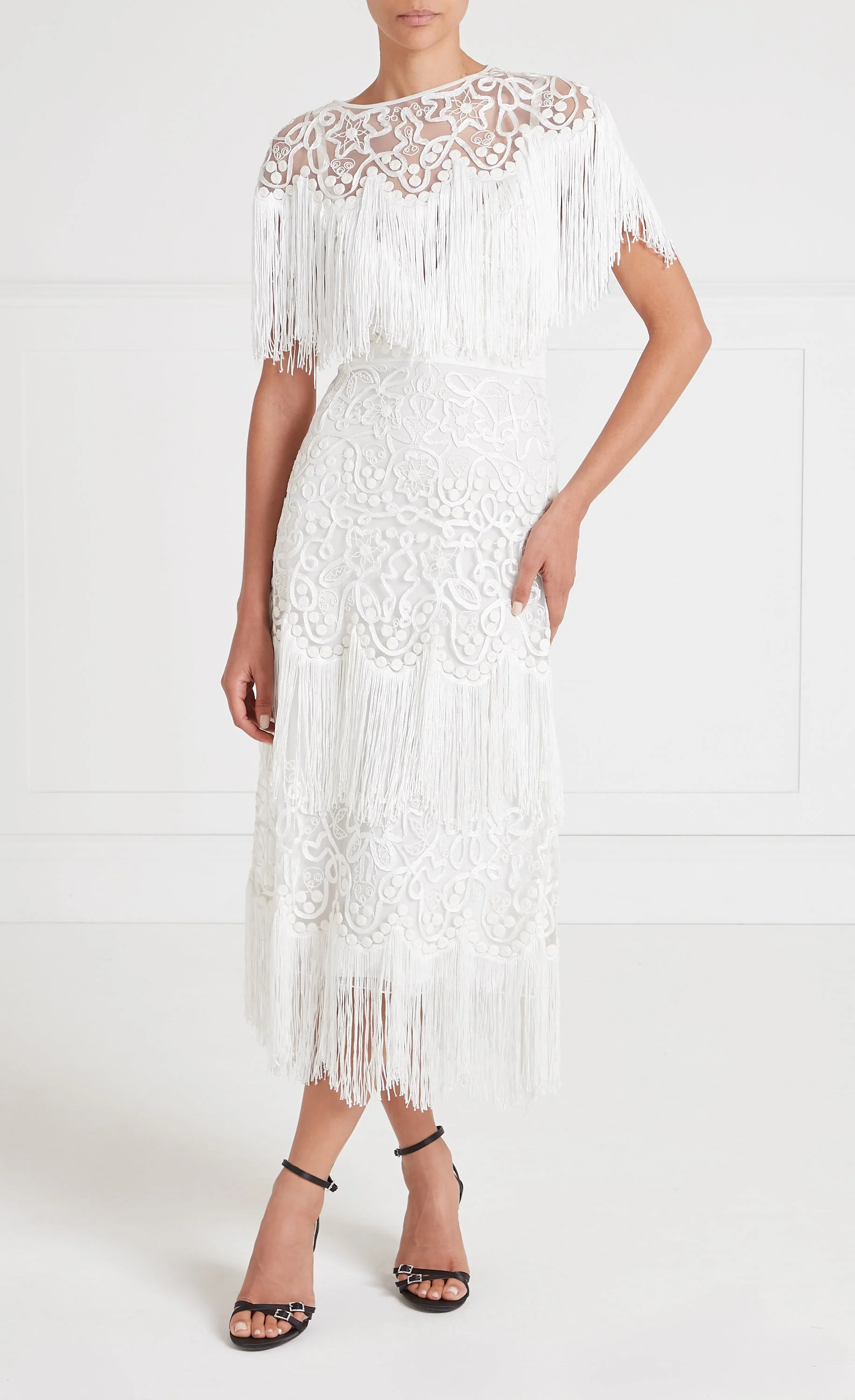 Cordelle Tassel Dress - White - Image 3