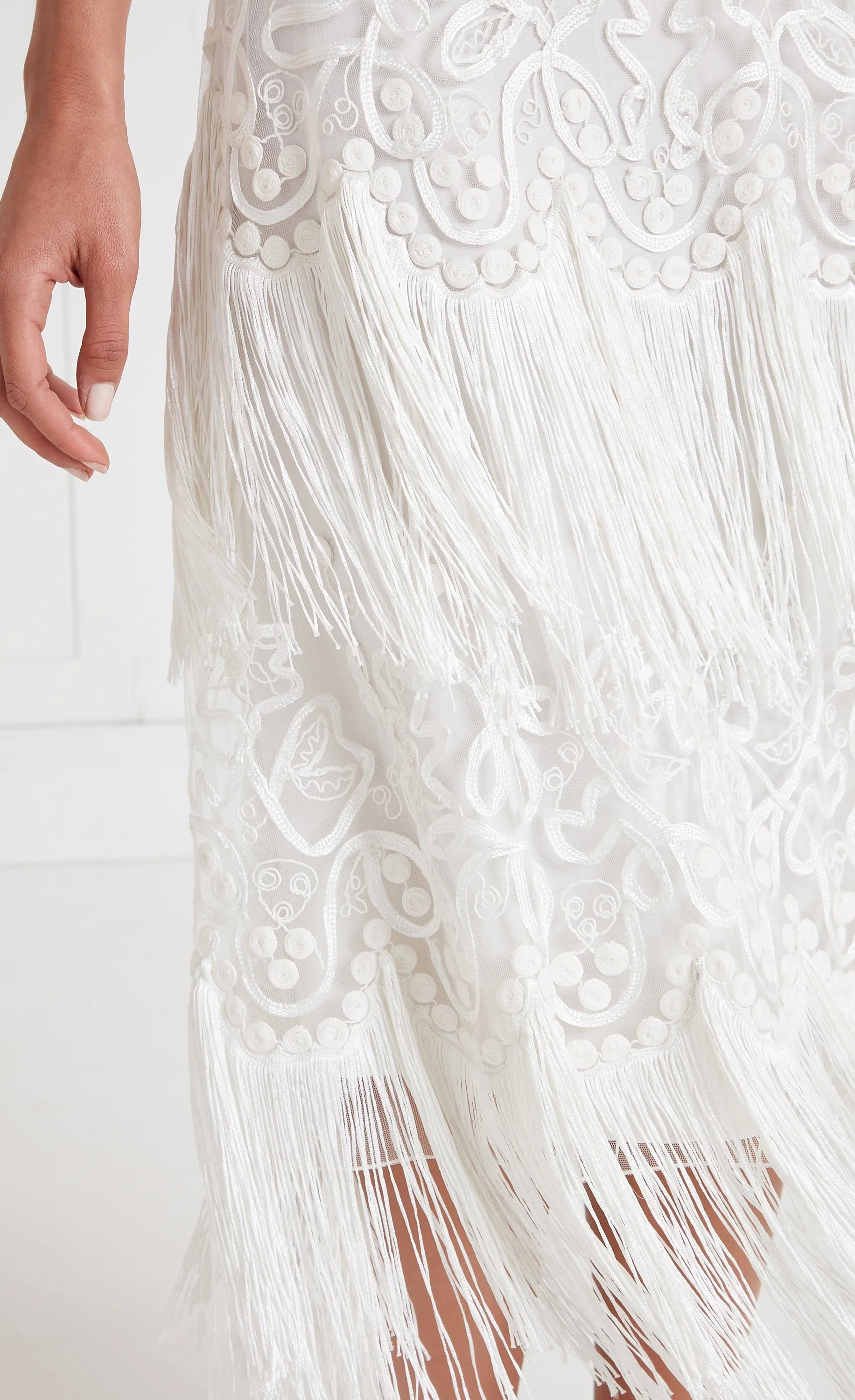 Cordelle Tassel Dress - White - Image 8