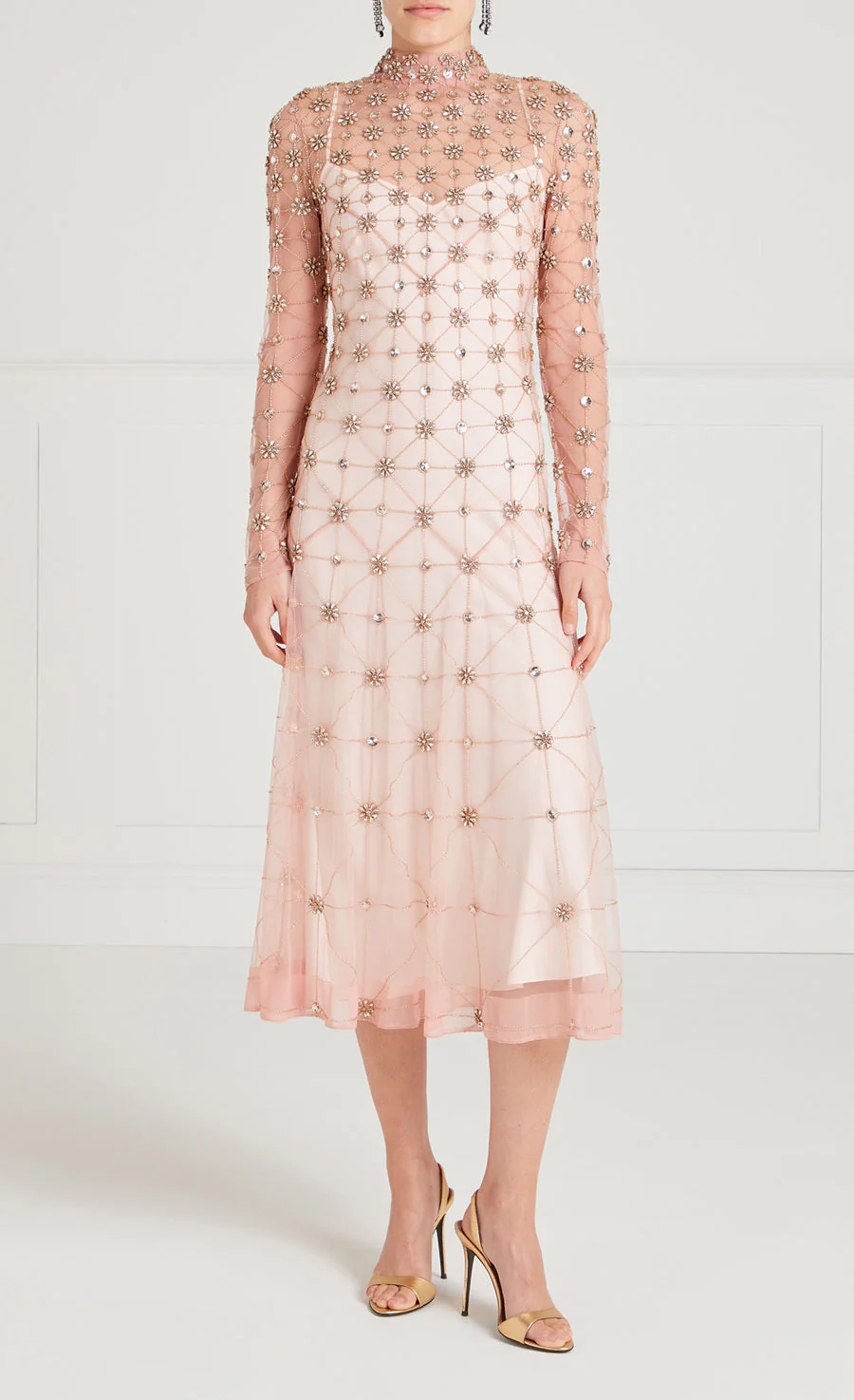 Crossbone Lattice Dress - Blush - Image 3