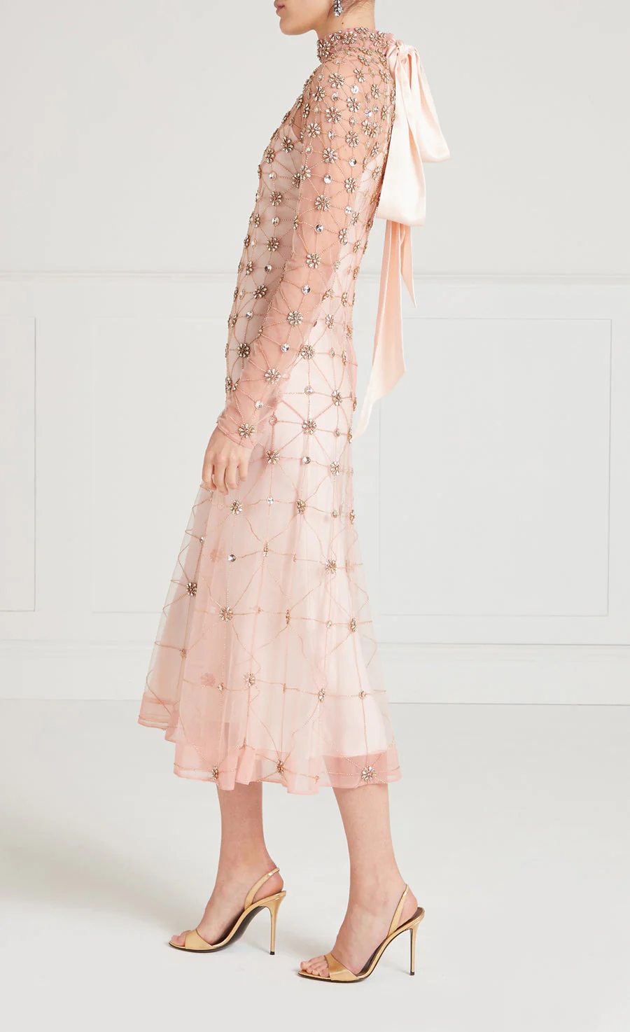 Crossbone Lattice Dress - Blush - Image 5
