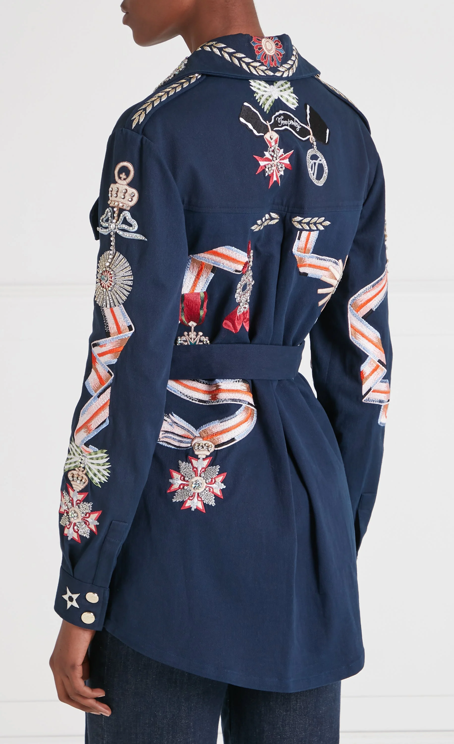 Diamantine Shirt Jacket - Navy - Image 4