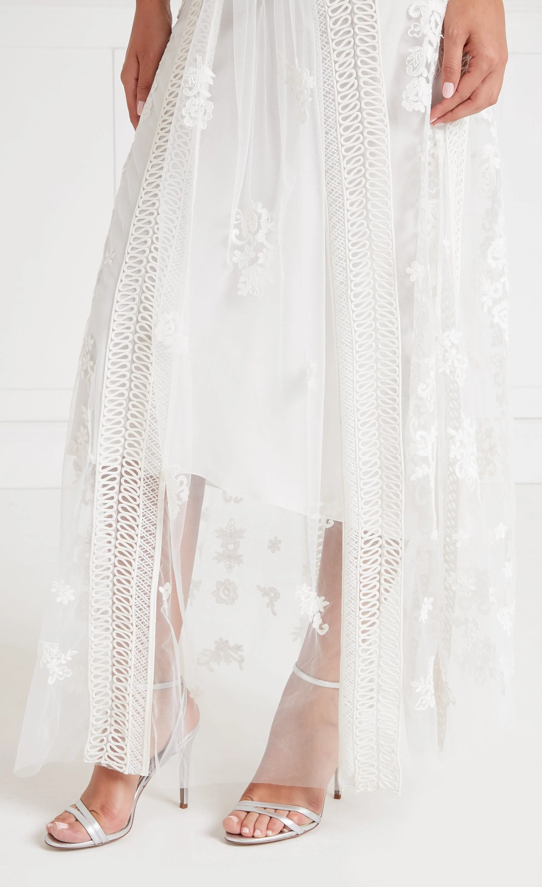 Diamantine Tattoo Dress - Cream - Image 7