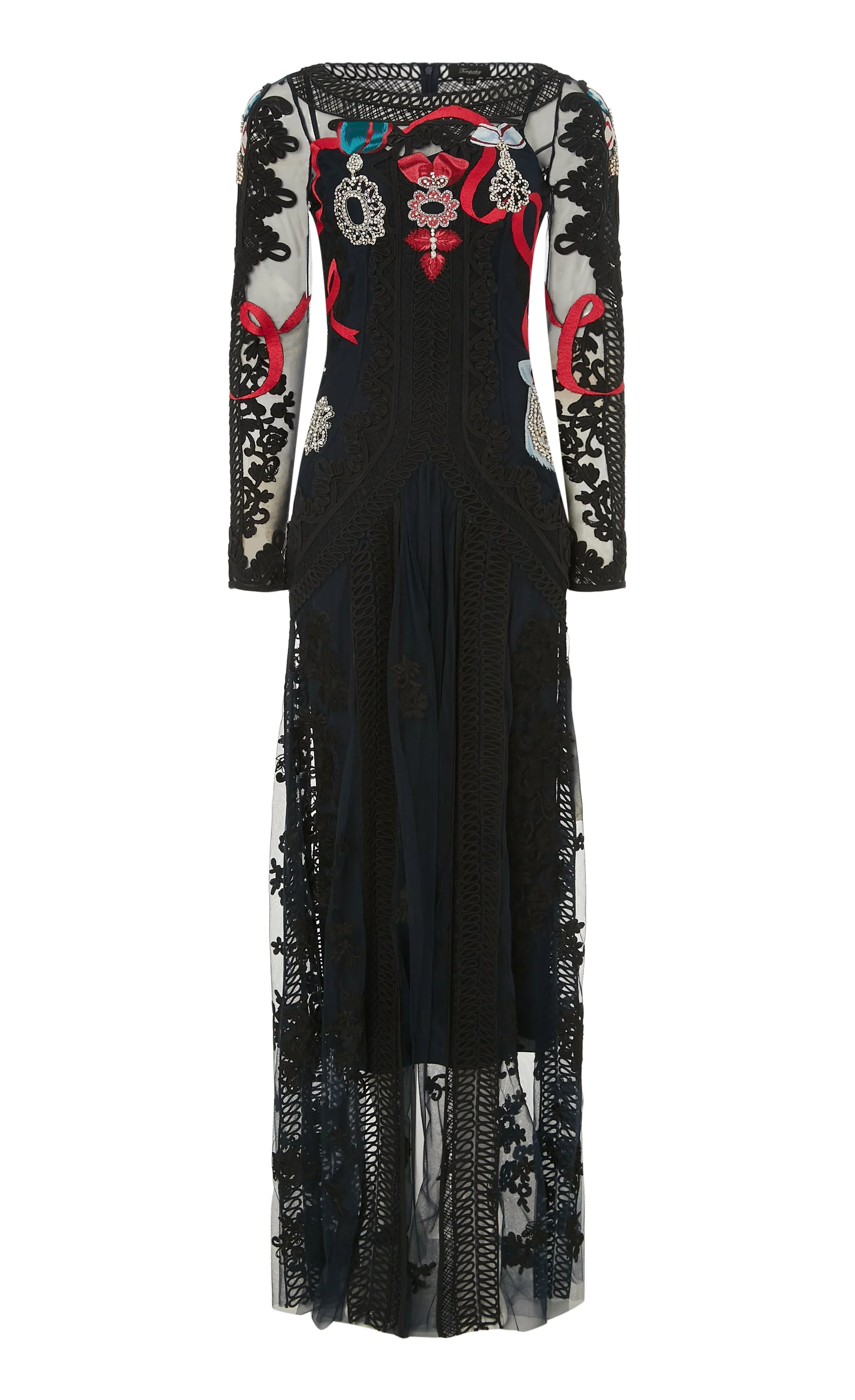 Diamantine Tattoo Dress - Navy