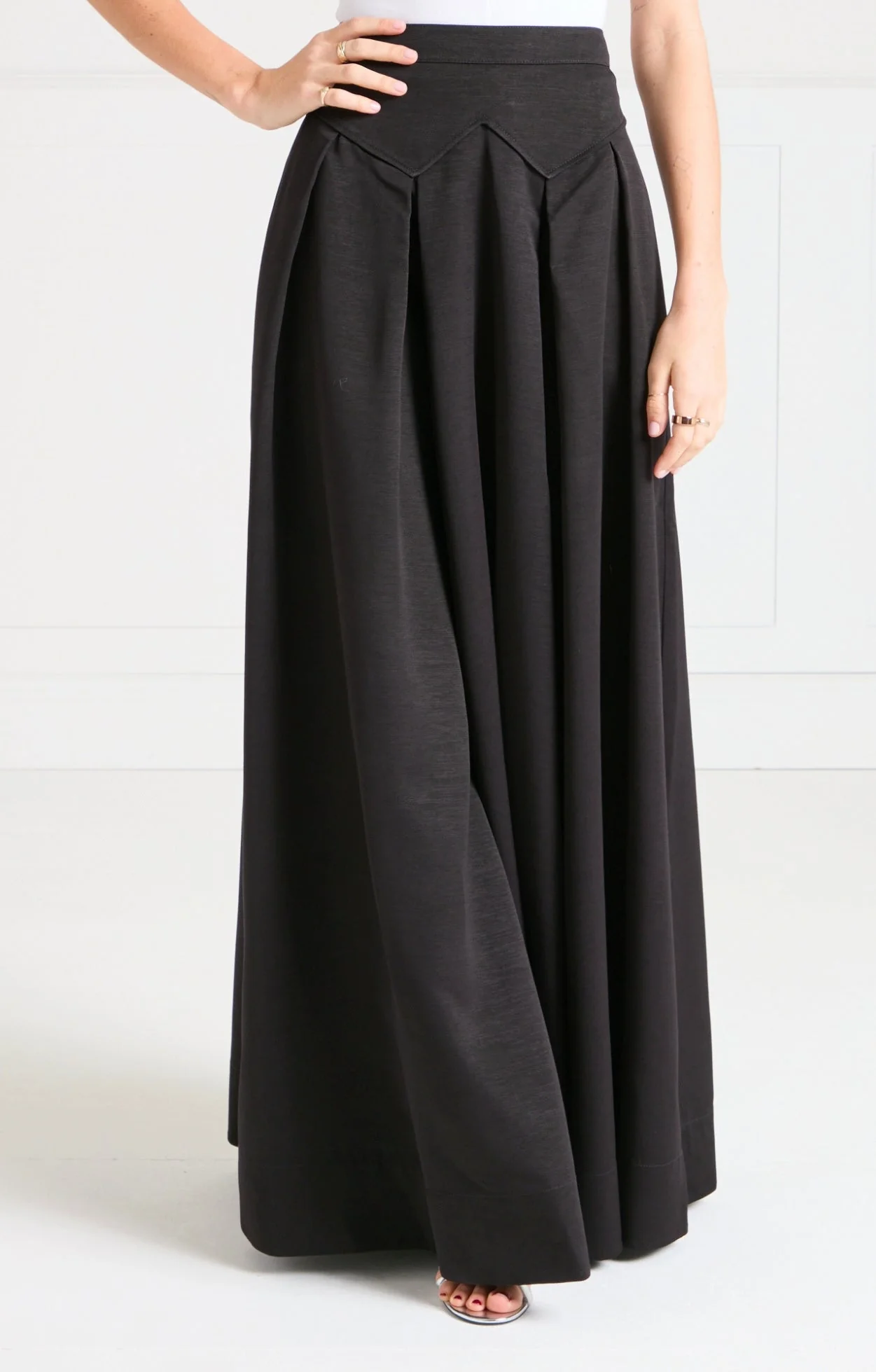 Elodie Full-Length Skirt - Black - Image 2