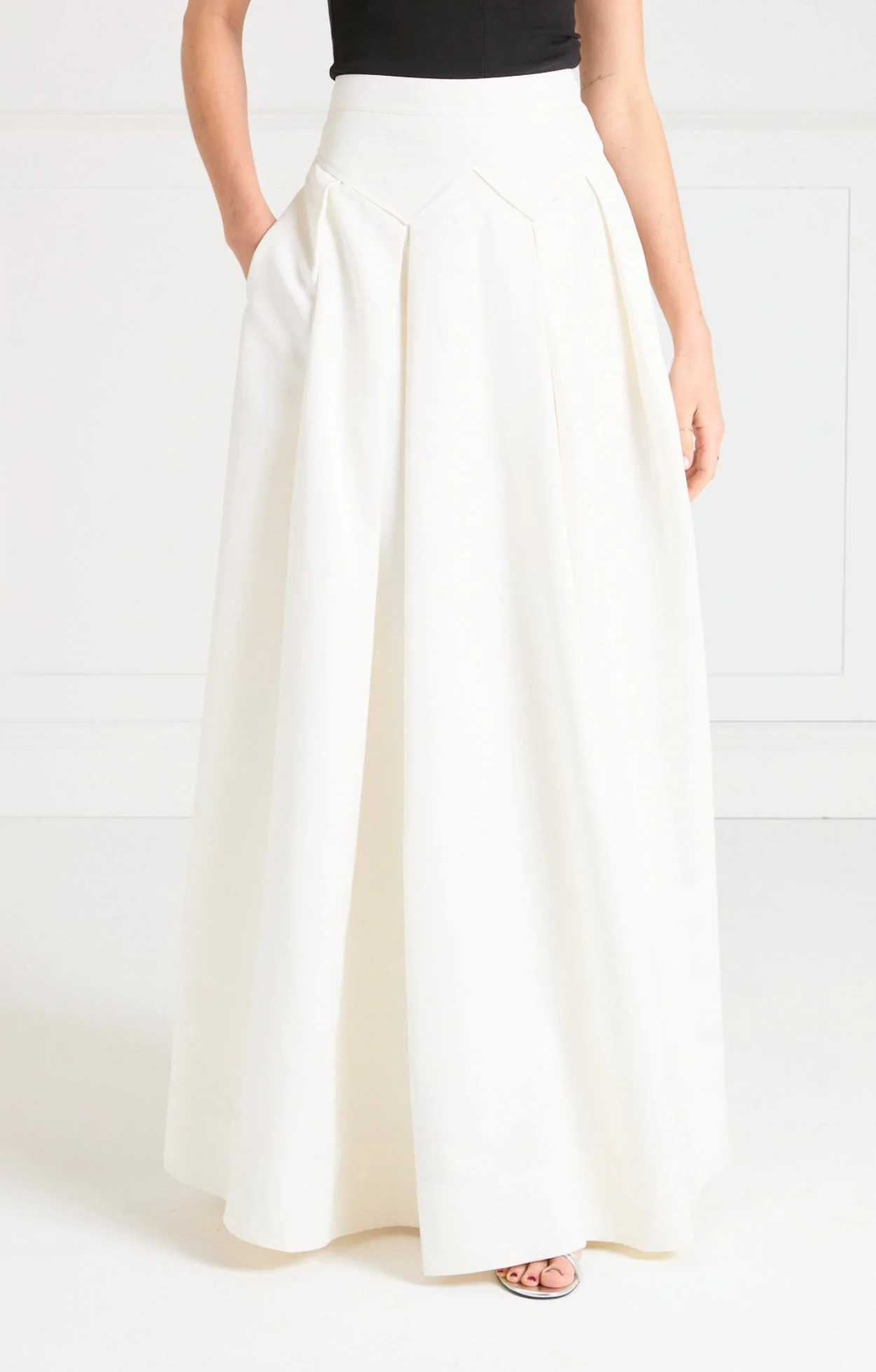 Elodie Full-Length Skirt - Ivory - Image 2