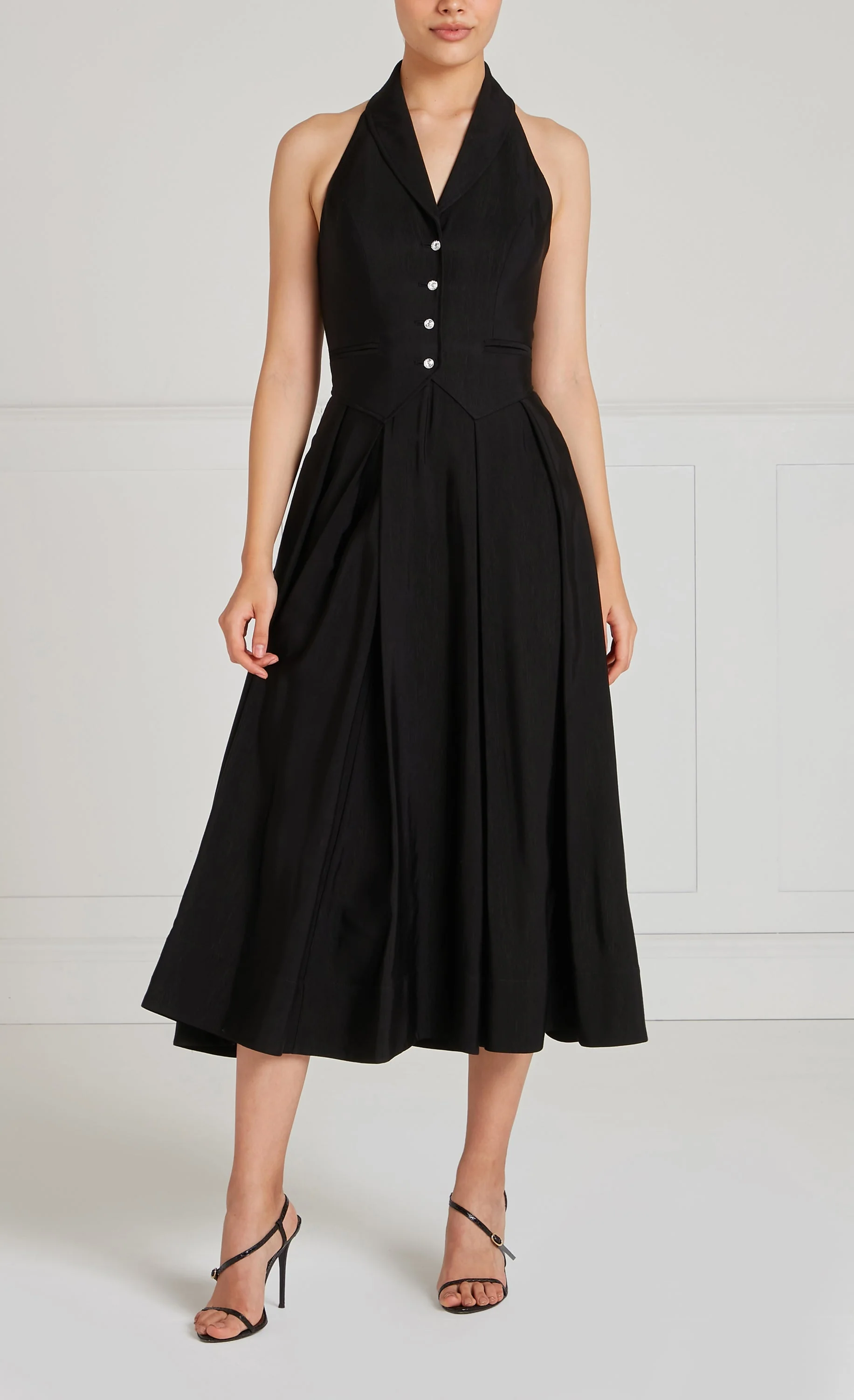 Elodie Halter Dress - Black - Image 2
