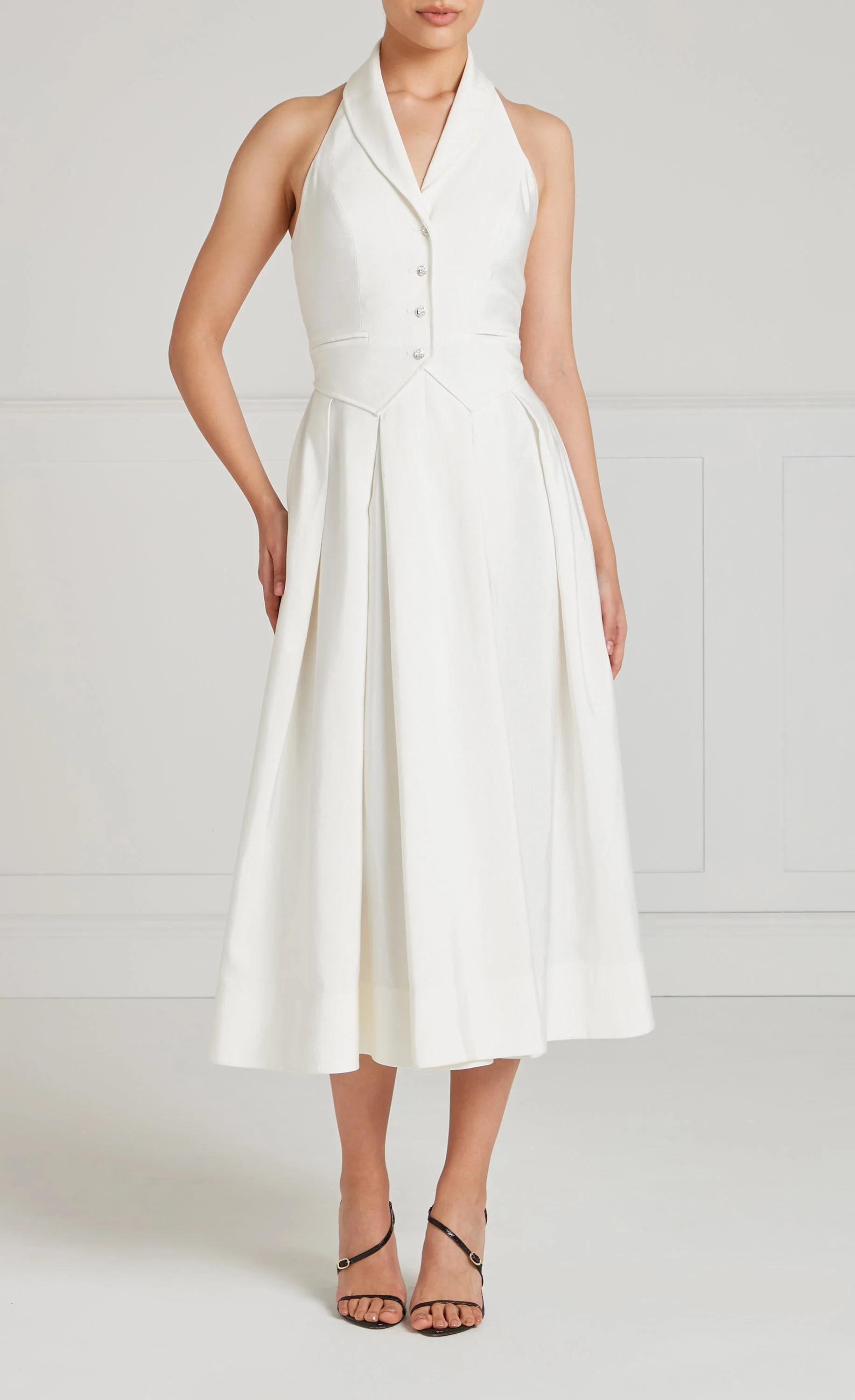 Elodie Halter Dress - Ivory - Image 2