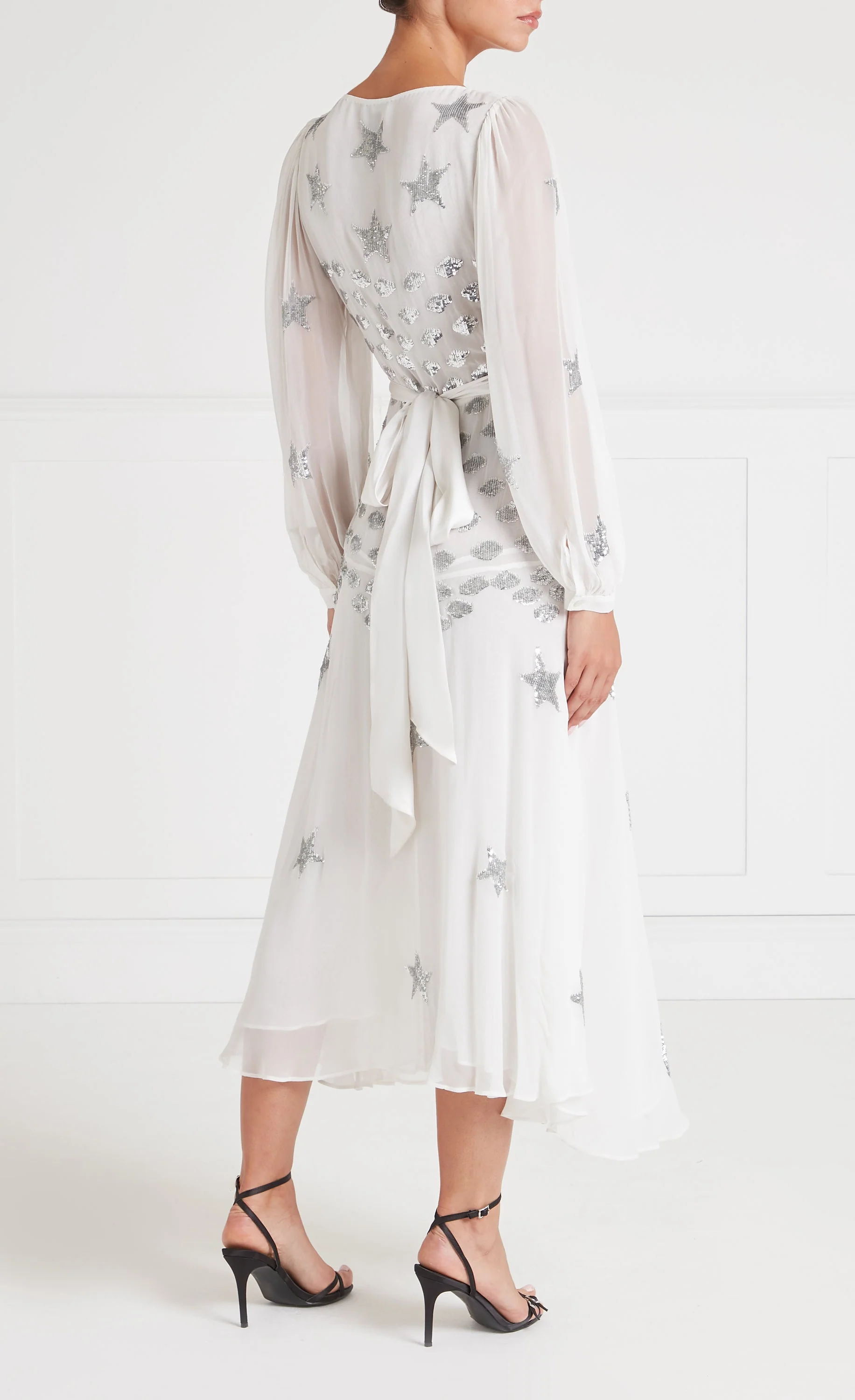Etoile Wrap Dress - White Mix - Image 4