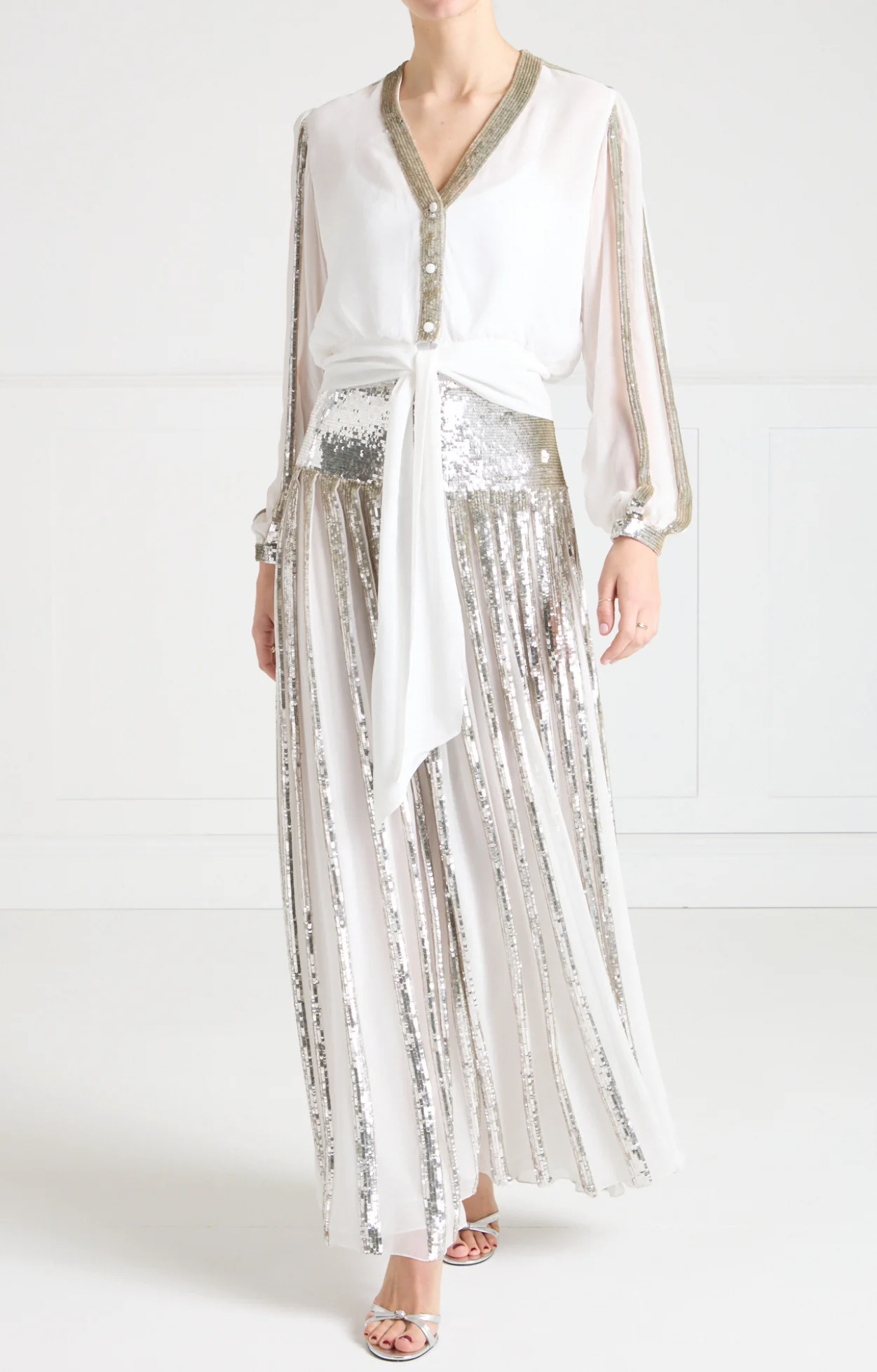 Filigree Full-Length Skirt - Silver - Image 7