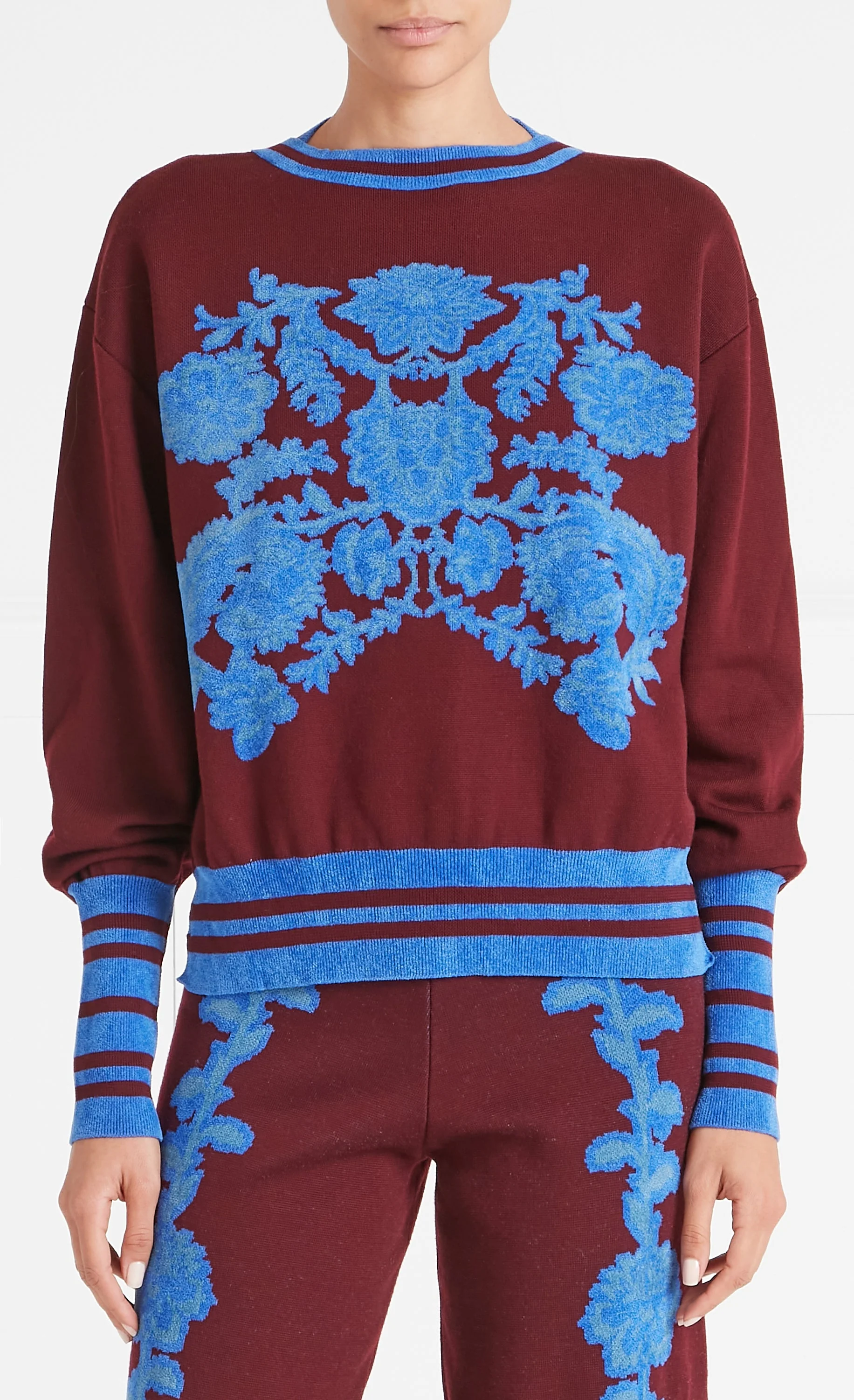 Floral Knit Jumper - Dark Amethyst - Image 2