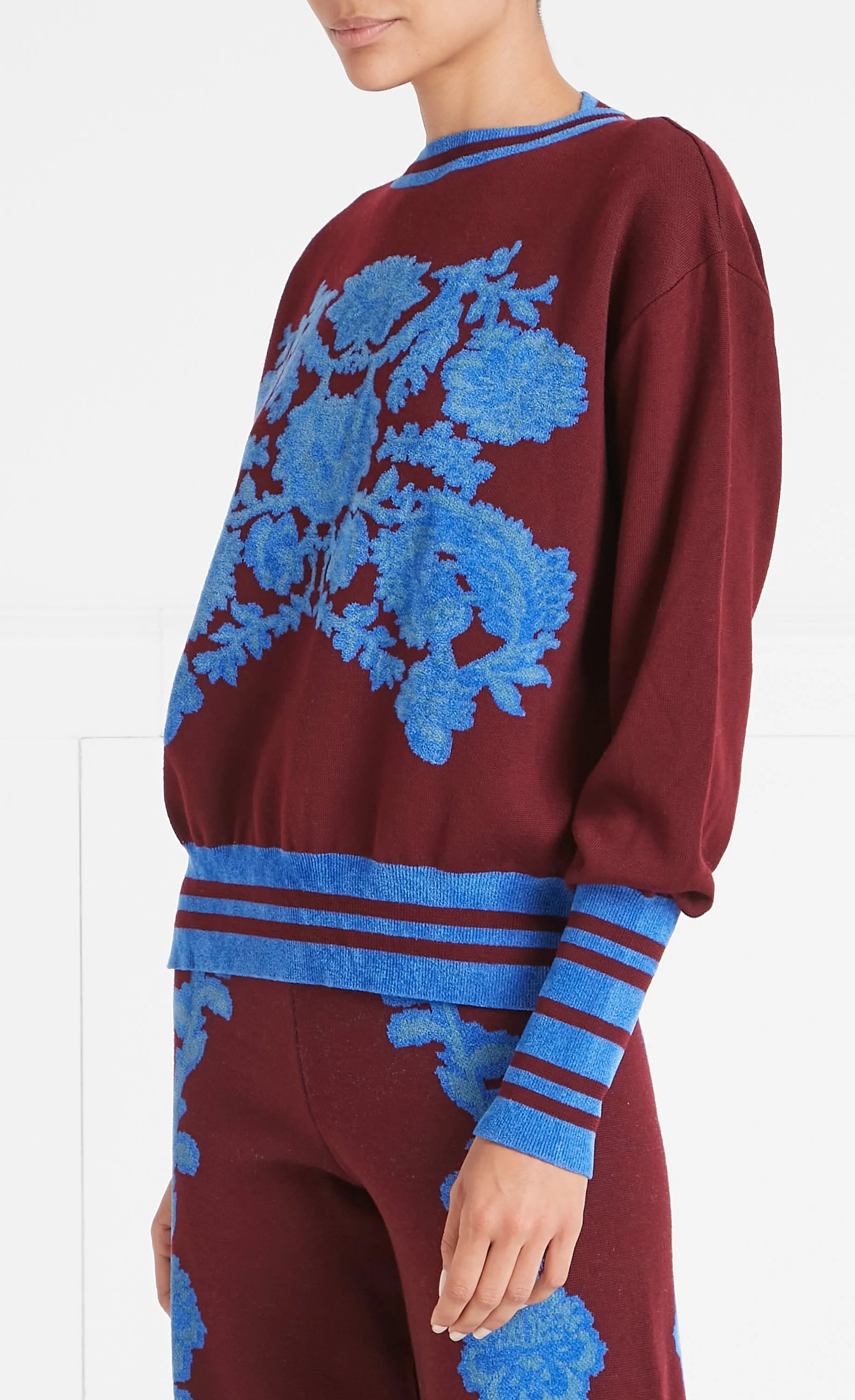 Floral Knit Jumper - Dark Amethyst - Image 3