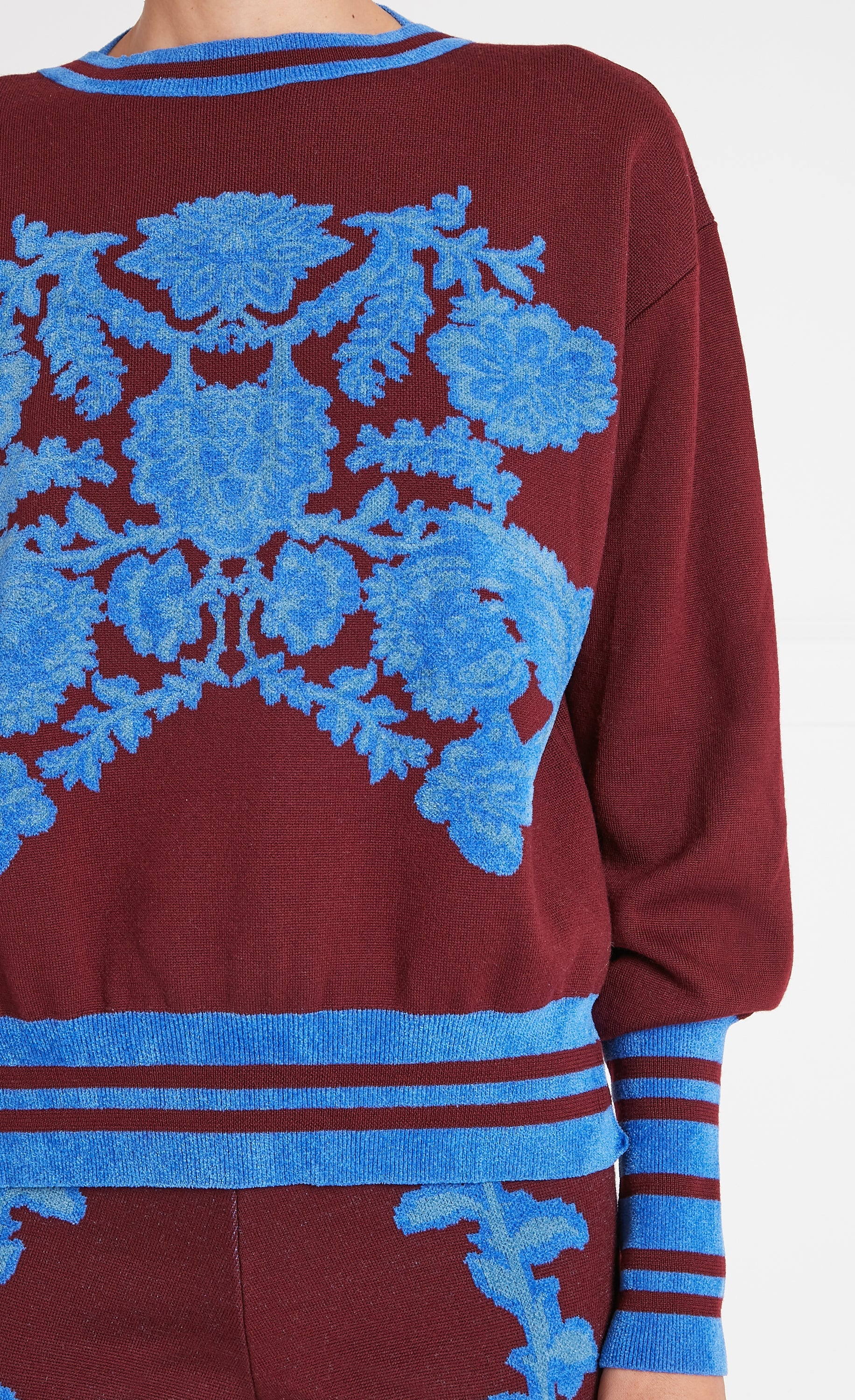 Floral Knit Jumper - Dark Amethyst - Image 5