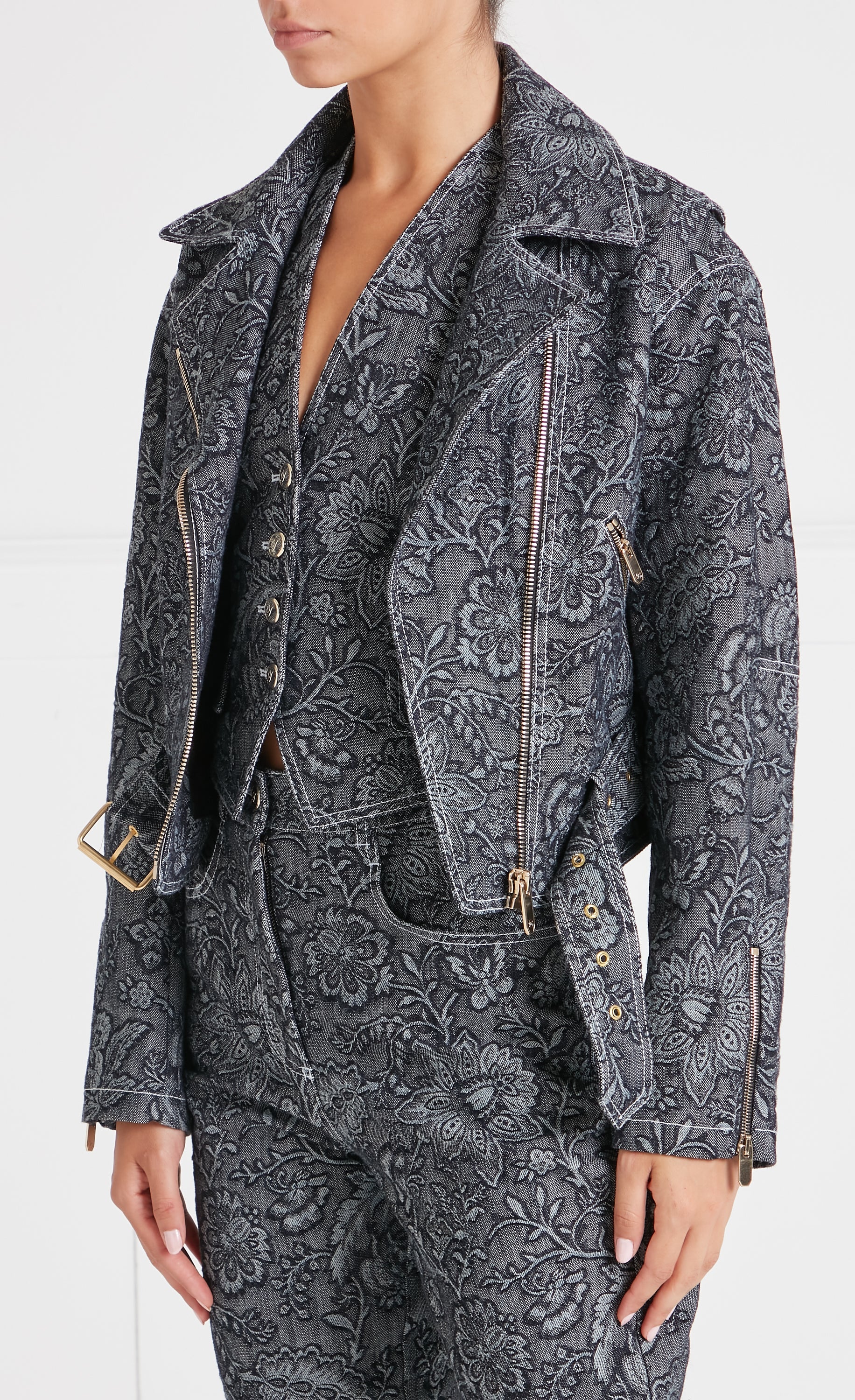 Francis Denim Jacket - Washed Black - Image 3