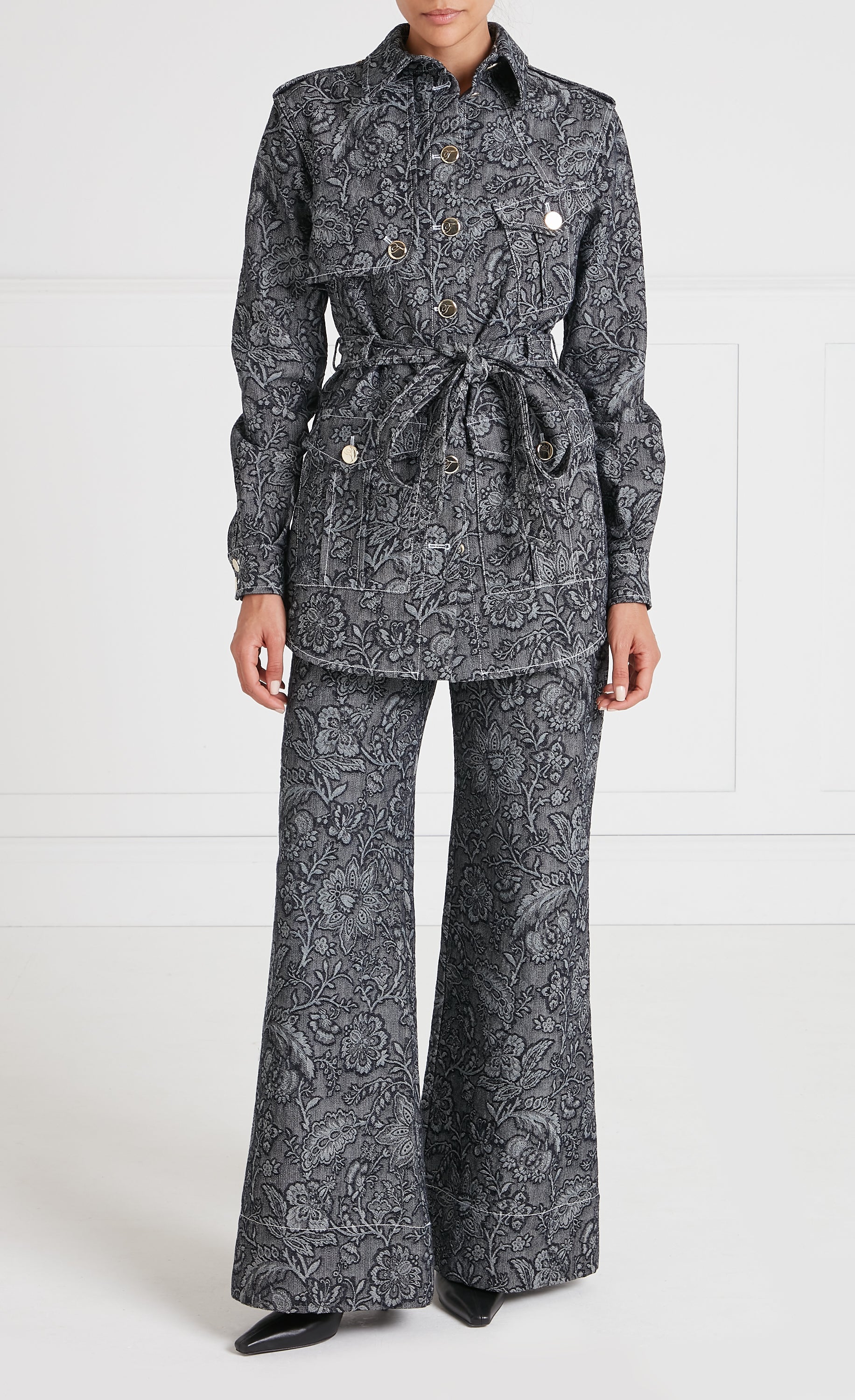 Francis Denim Shirt Jacket - Washed Black - Image 6