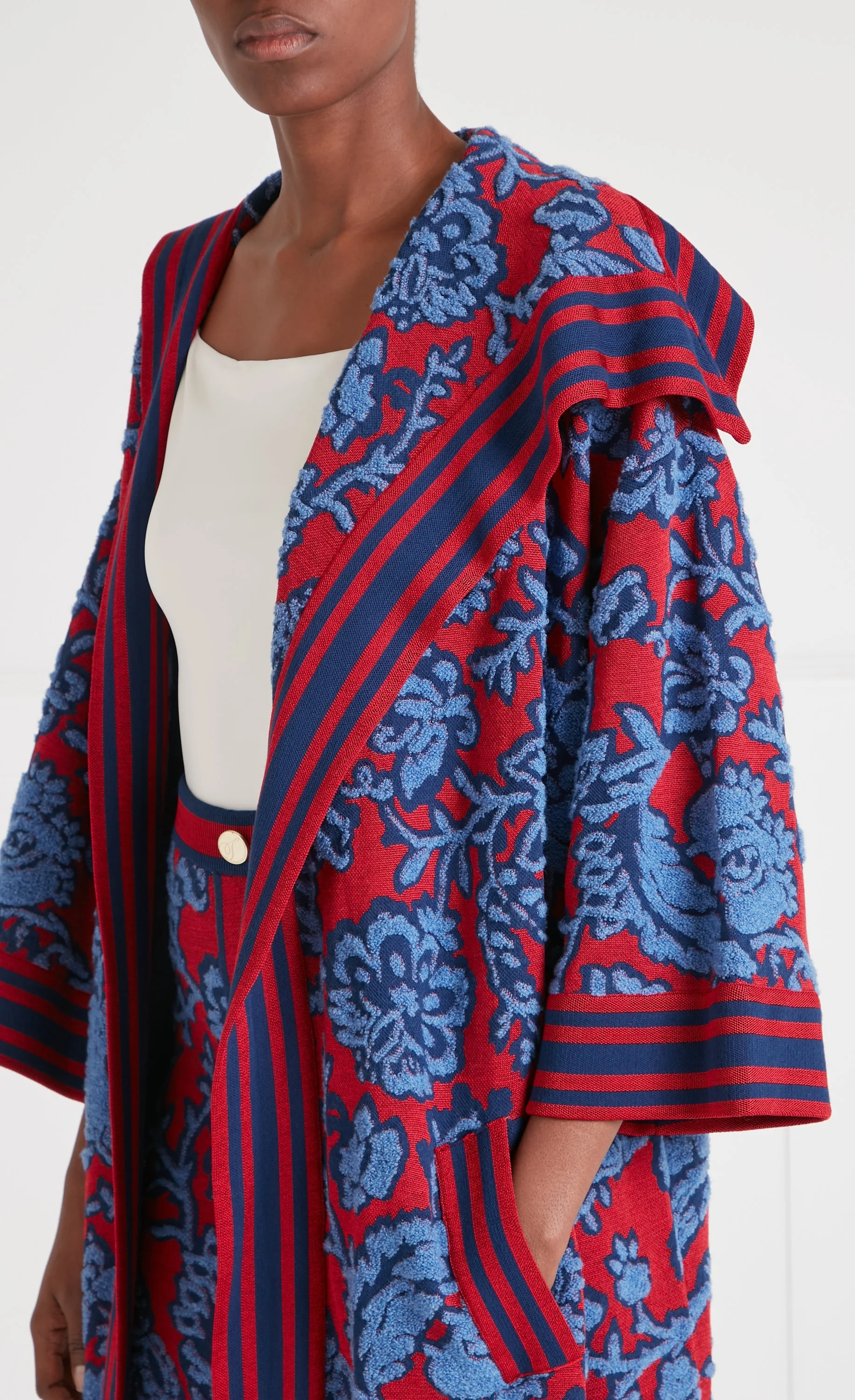 Francis Knit Cape - Harbour Blue - Image 4