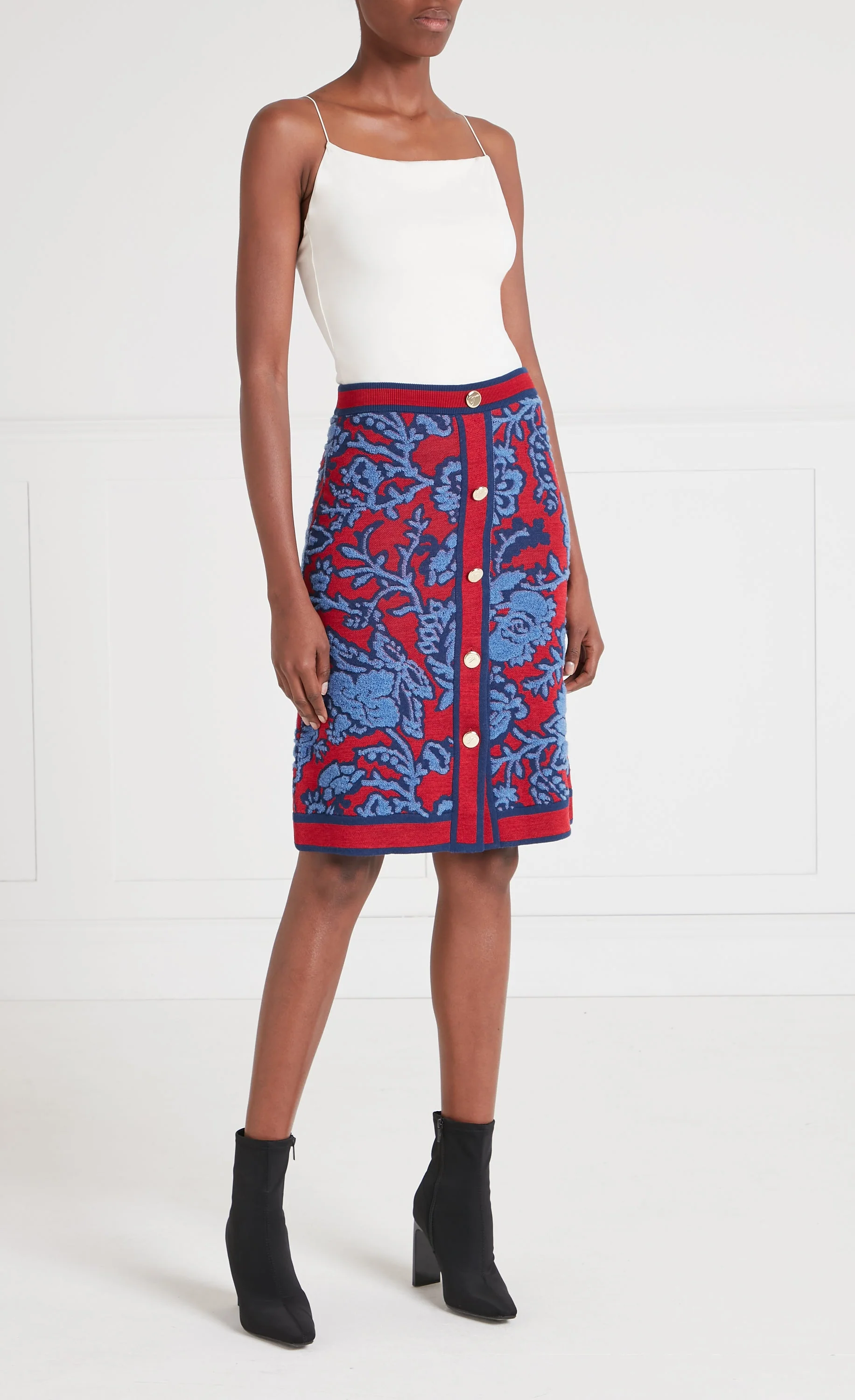 Francis Knit Skirt - Harbour Blue - Image 5