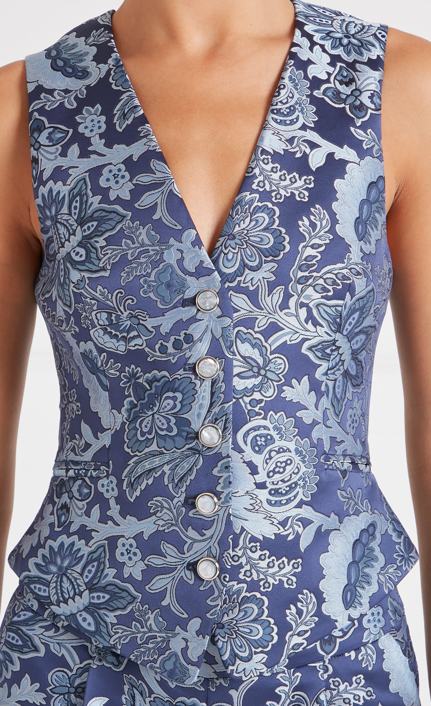Francis Waistcoat - Navy - Image 3