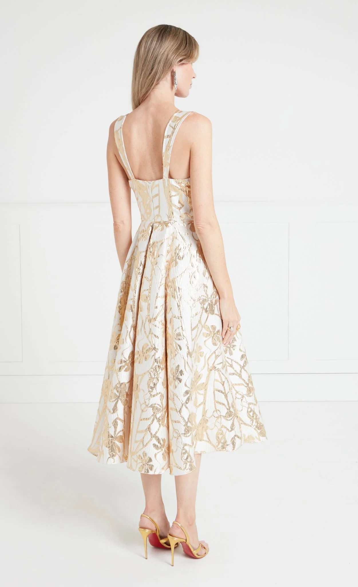 Frankel Strappy Dress - Liquid Gold - Image 4