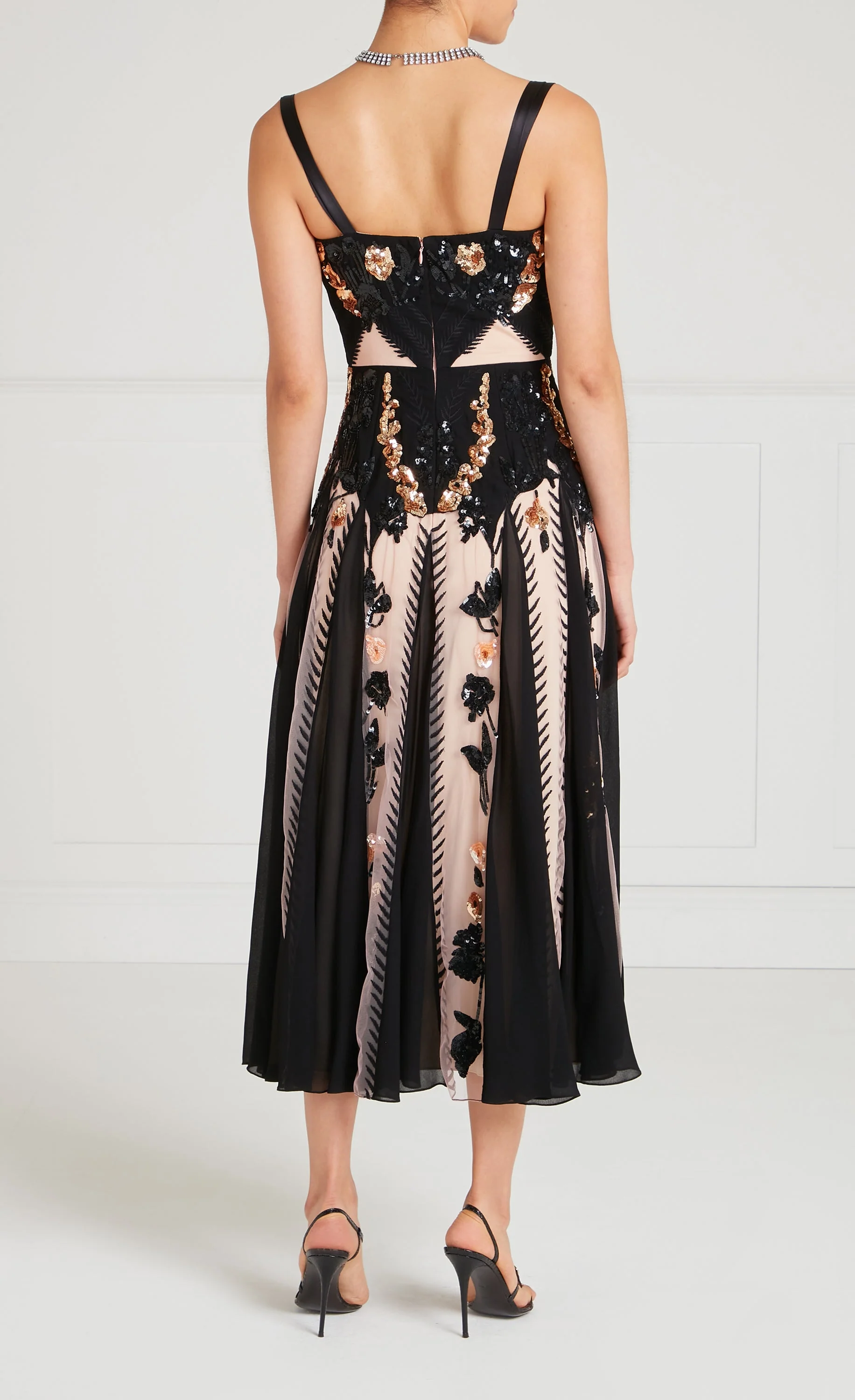 Gilded Strappy Dress - Almond - Image 4