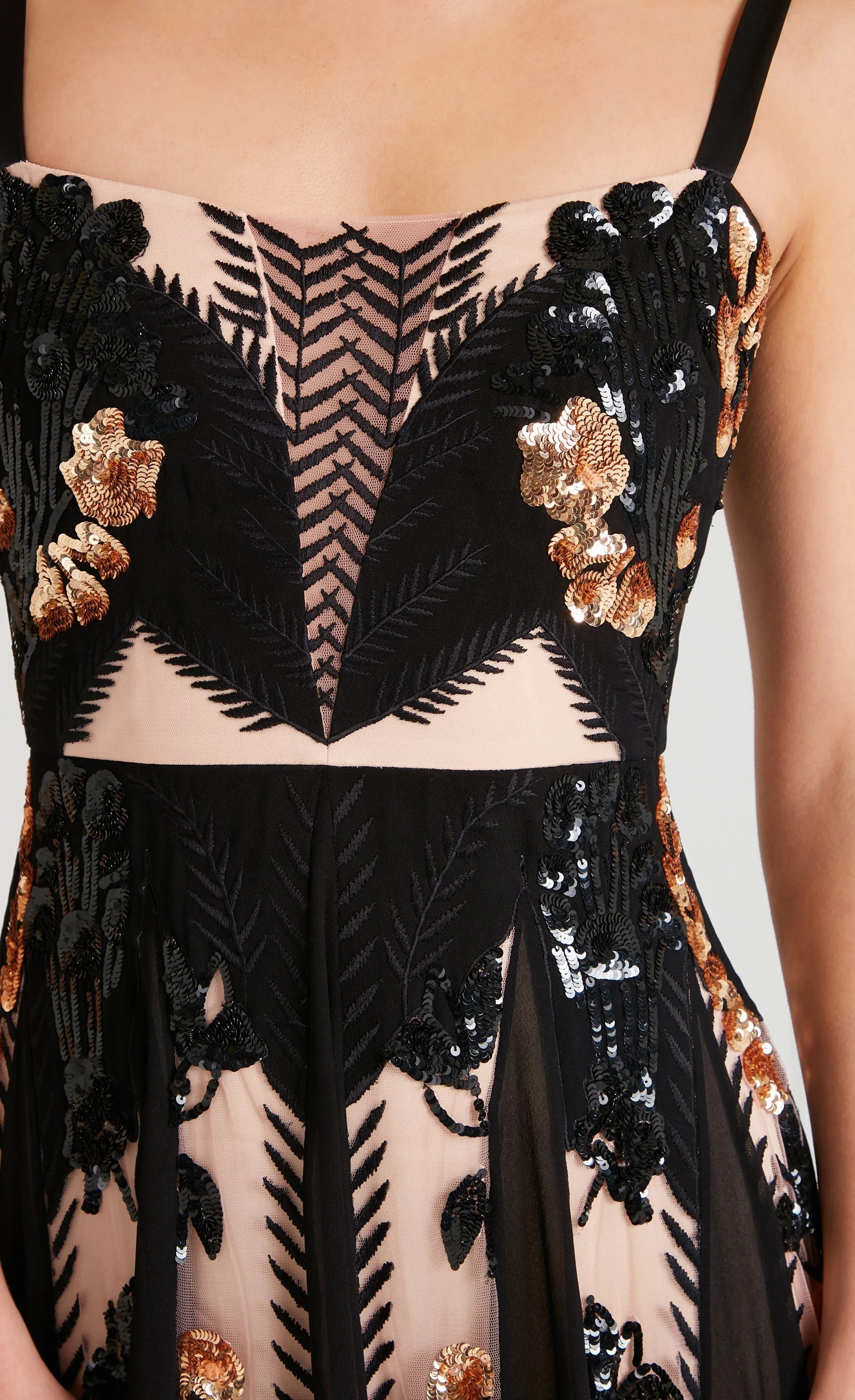 Gilded Strappy Dress - Almond - Image 6