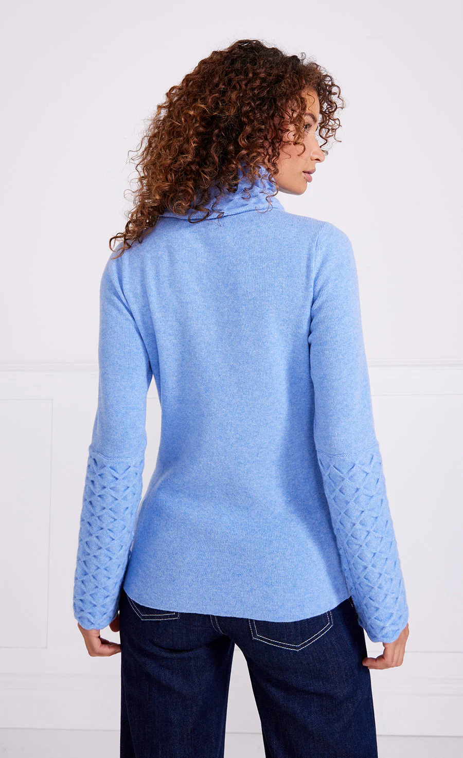 Honeycomb Knit Jumper - Cornflower - Image 4