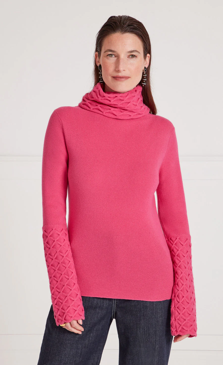 Honeycomb Knit Jumper - Raspberry - Image 2