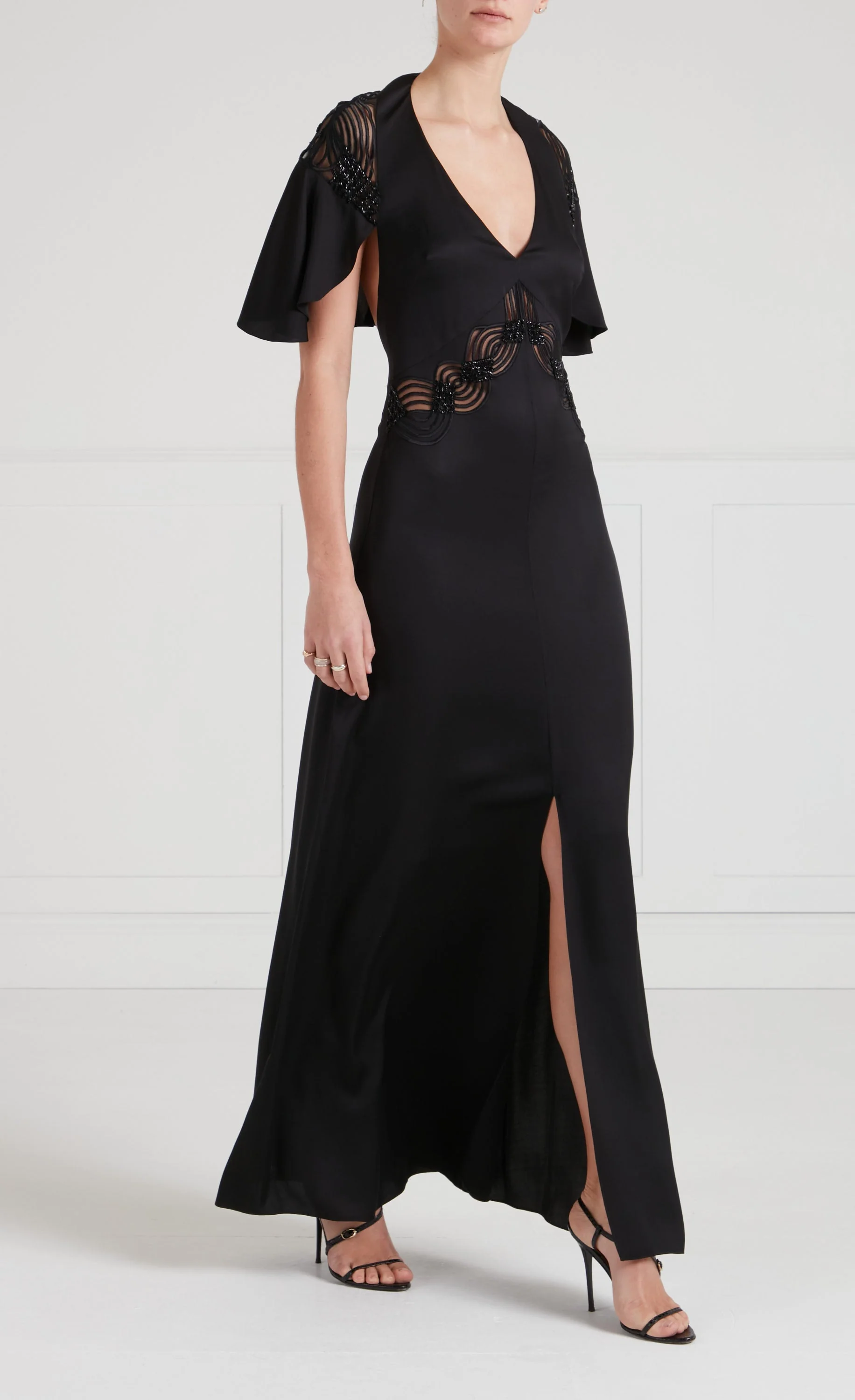 Imogen Cape Gown - Black - Image 2
