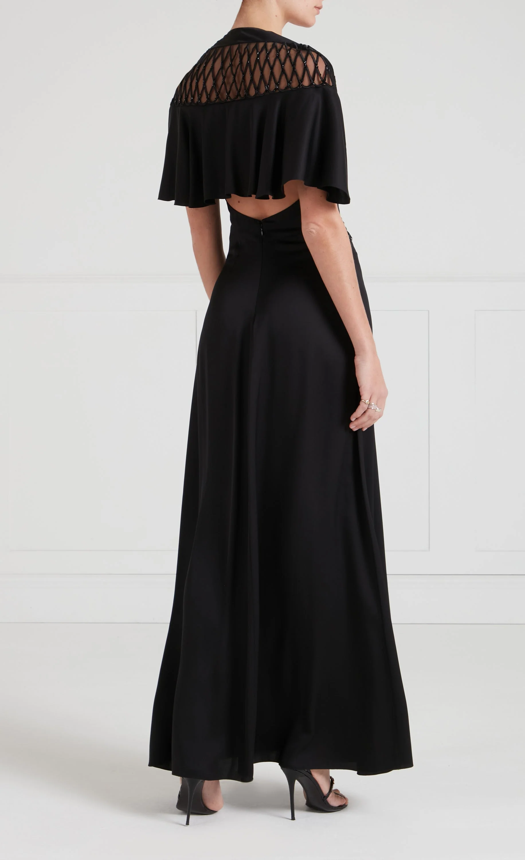 Imogen Cape Gown - Black - Image 3
