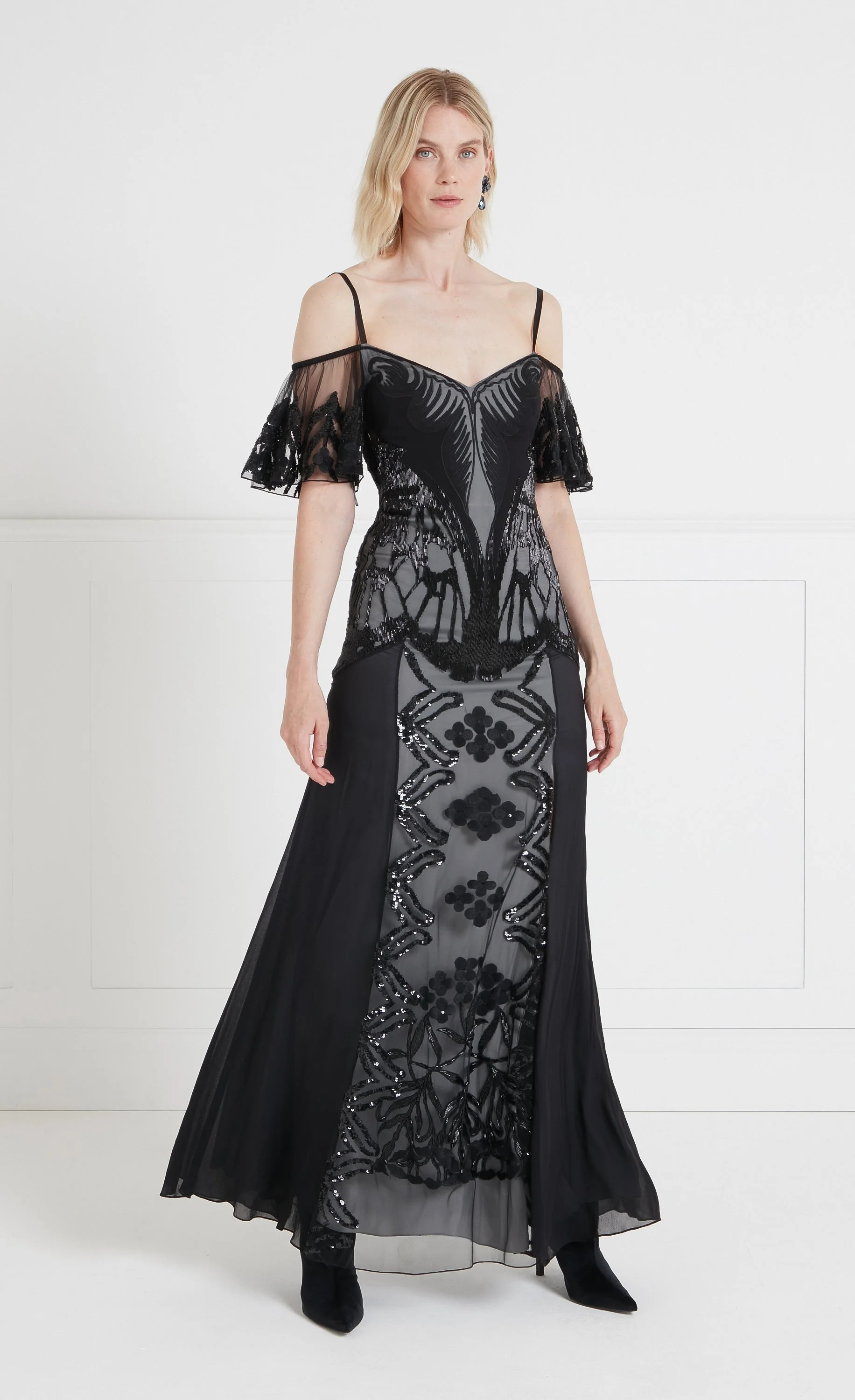 Inez Strappy Gown - Black - Image 2