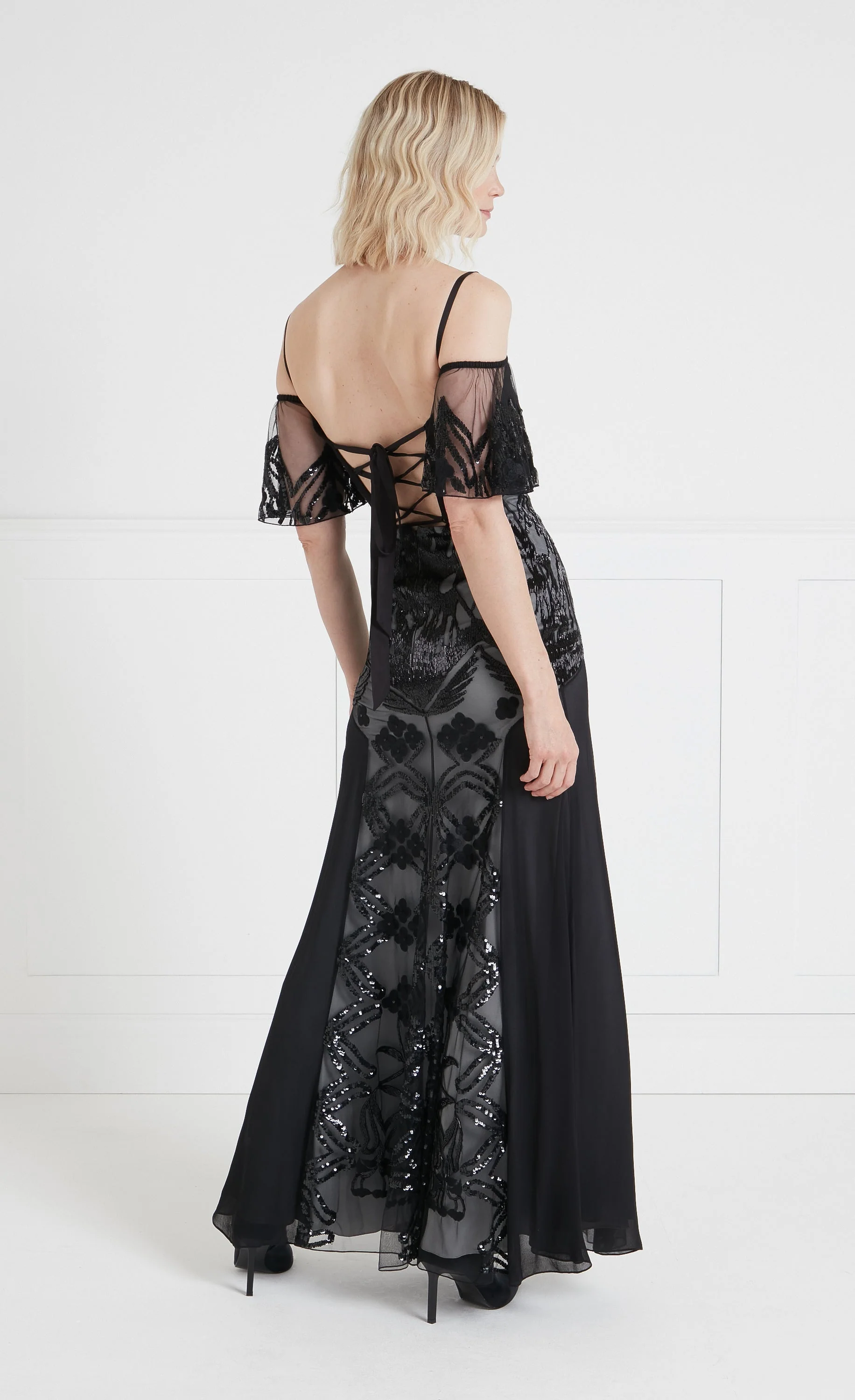 Inez Strappy Gown - Black - Image 4