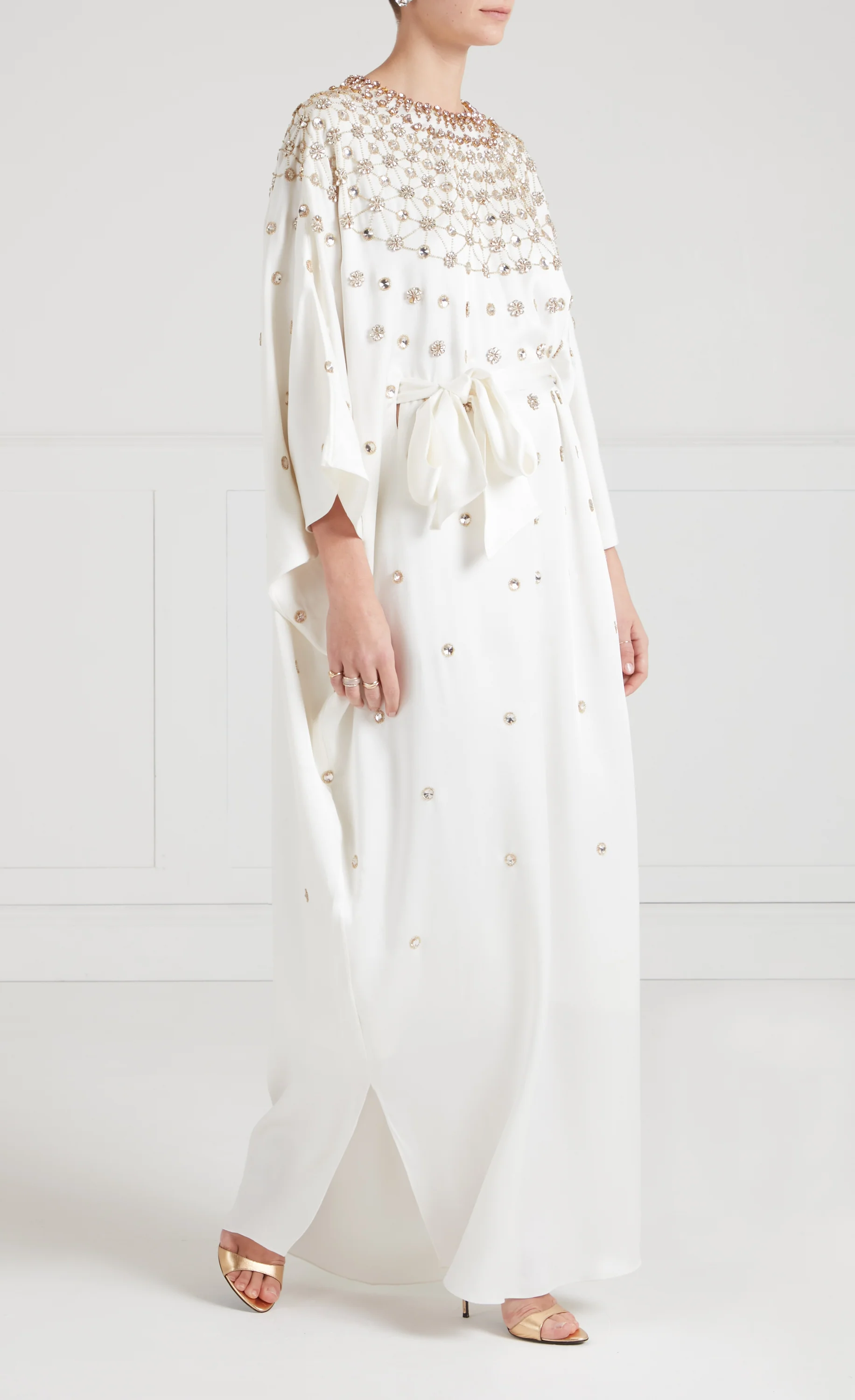 Layla Gown - White & Gold - Image 3